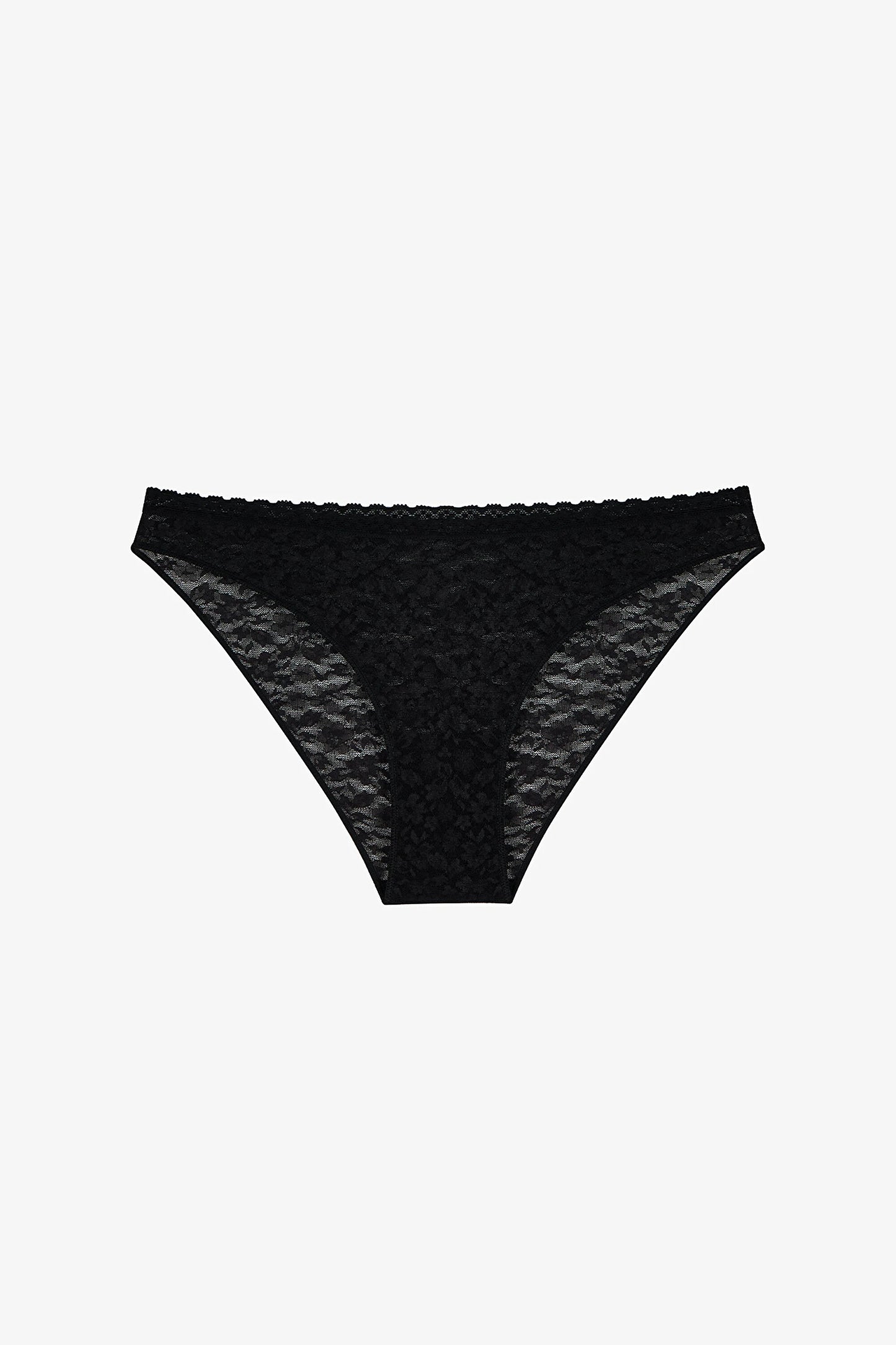 Siyah Easy Lace Dantel V Model Slip Külot