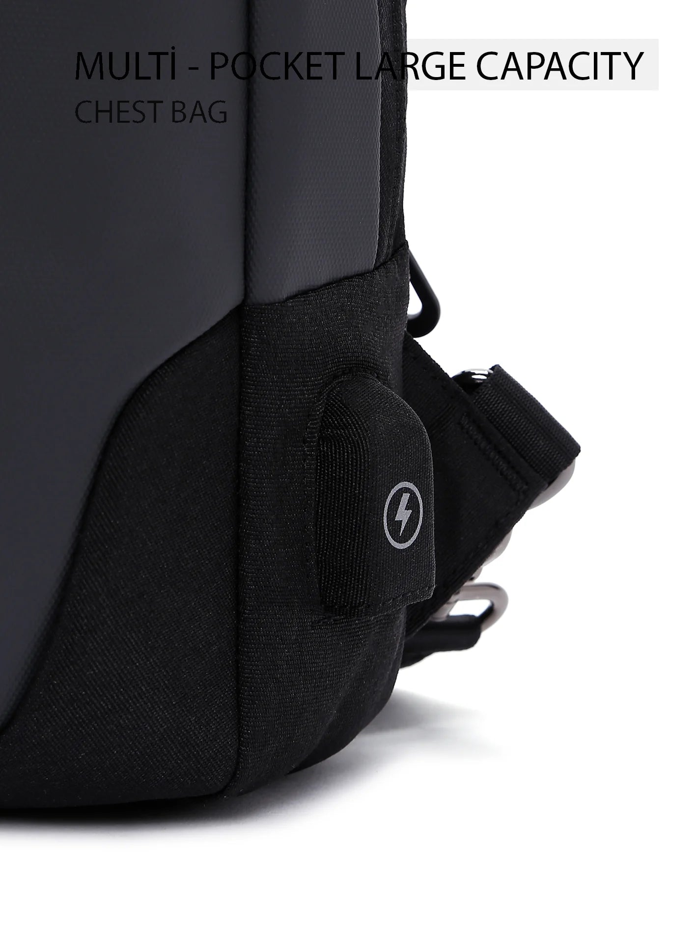 D-pack Erkek Gri Teknolojik Kumaş Çapraz Çanta