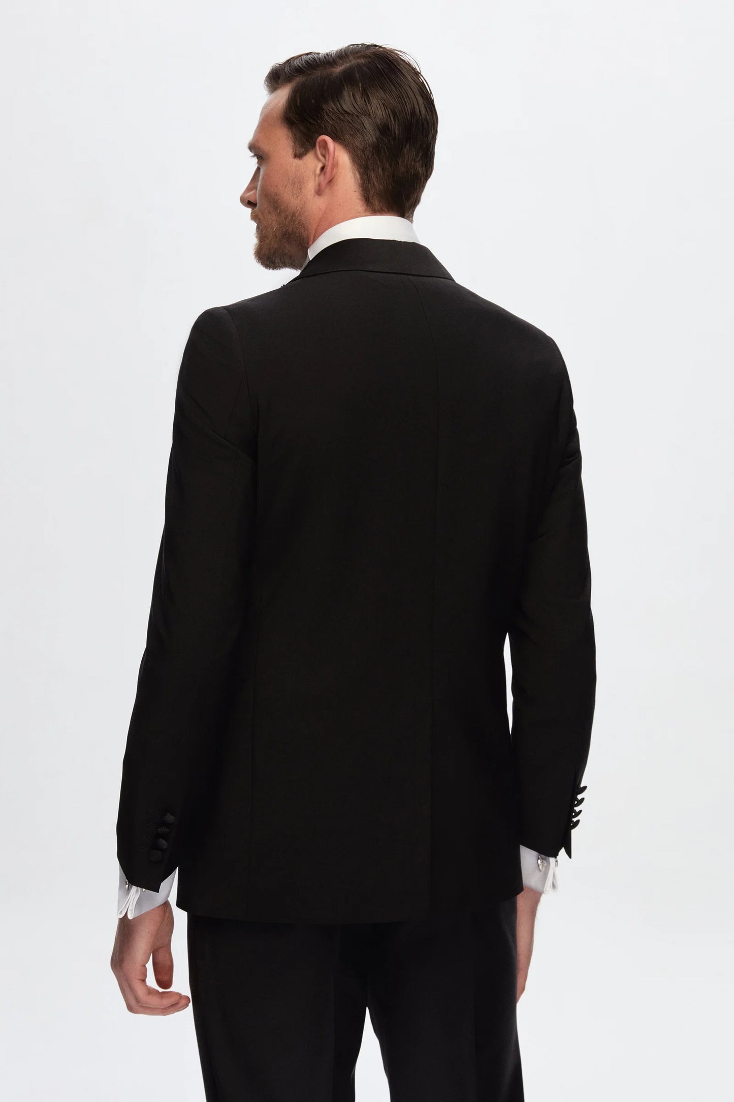 Damat Slim Fit Siyah Düz Damatlık & Smokin Takim