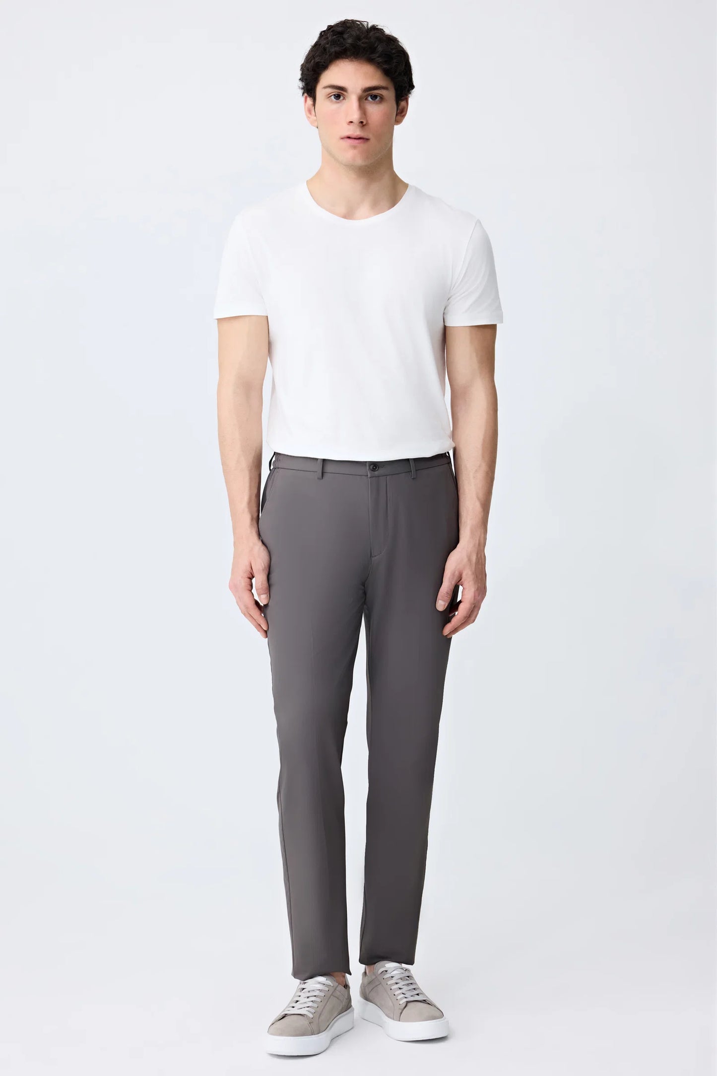 Tween Relaxed Fit (pilesiz) Vizon Düz Kumaş Pantolon