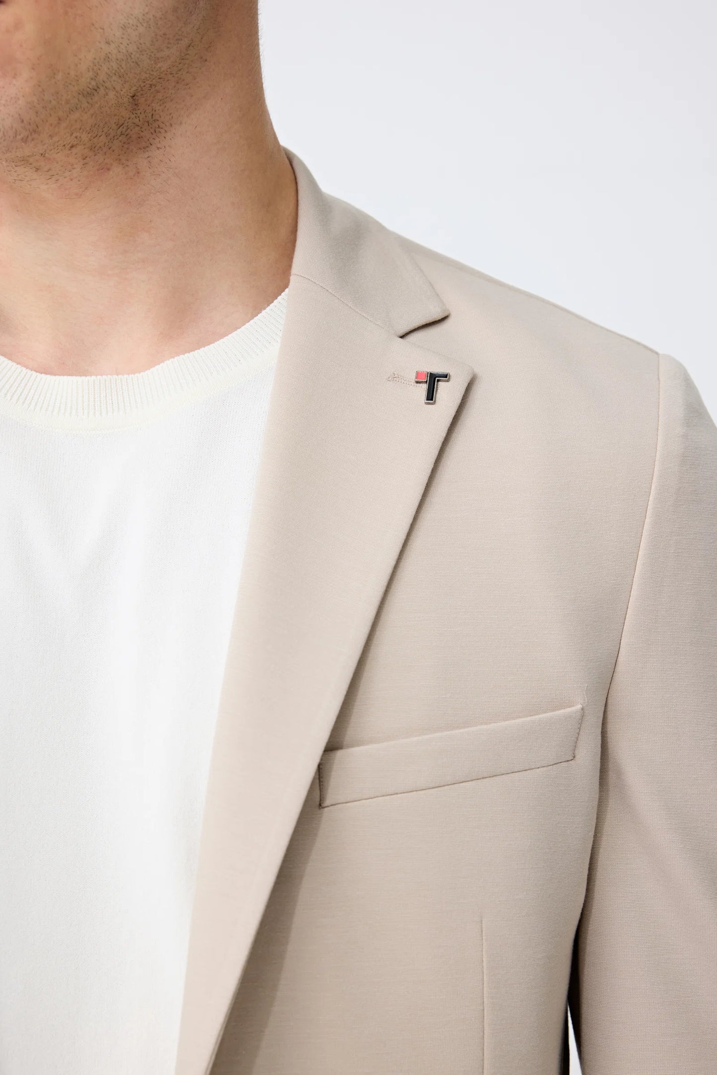 Tween Slim Fit Bej Düz Takim Elbise