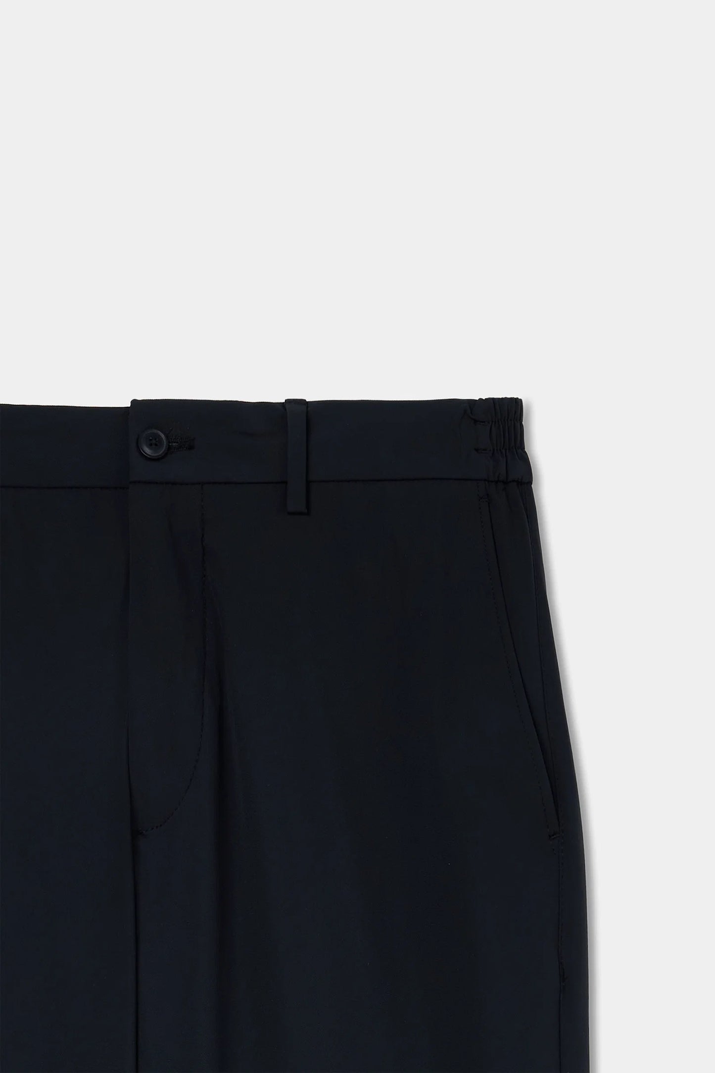 Tween Relaxed Fit (pilesiz) Siyah Düz Kumaş Pantolon