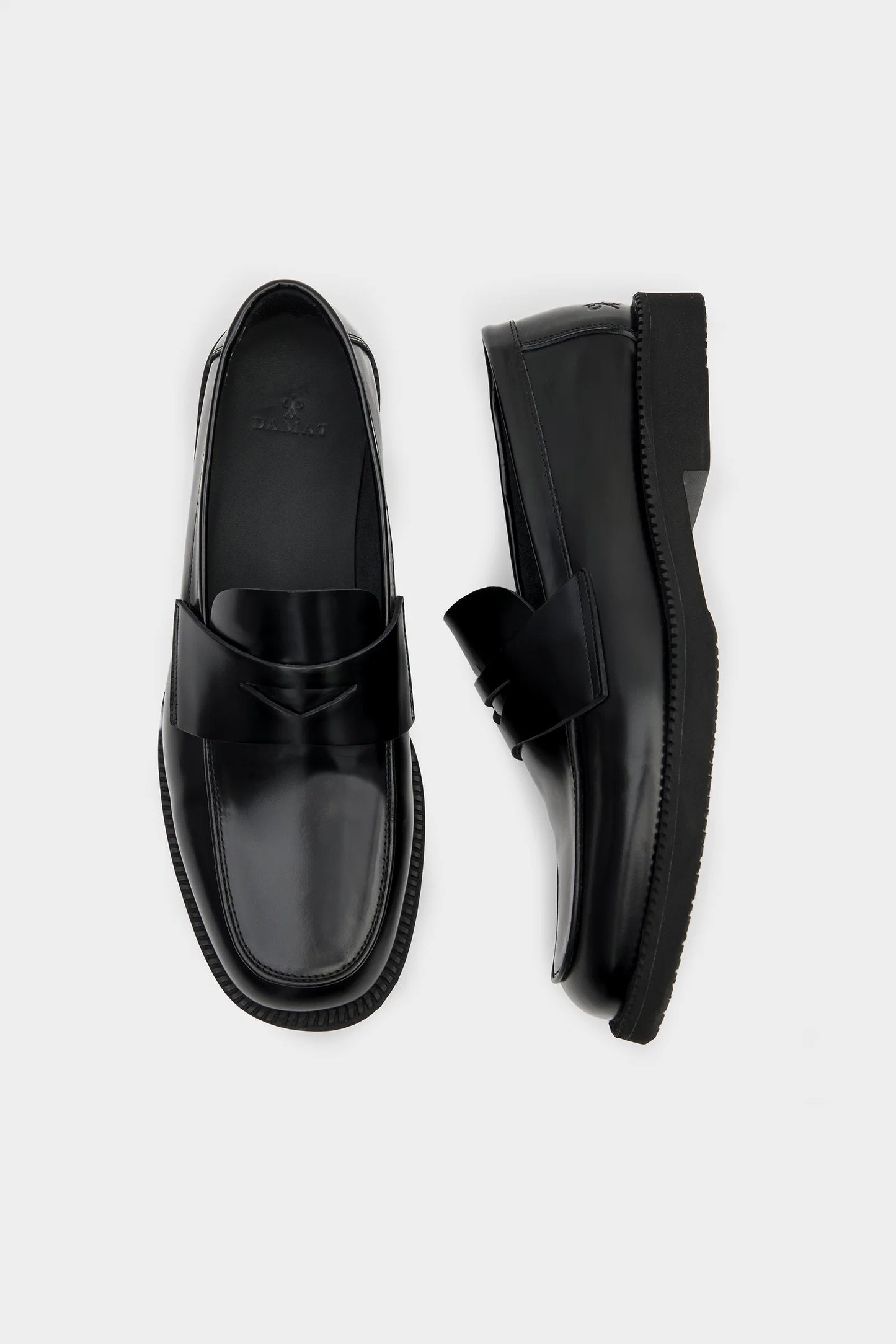 Damat Siyah Hakiki Deri Penny Loafer Ayakkabı