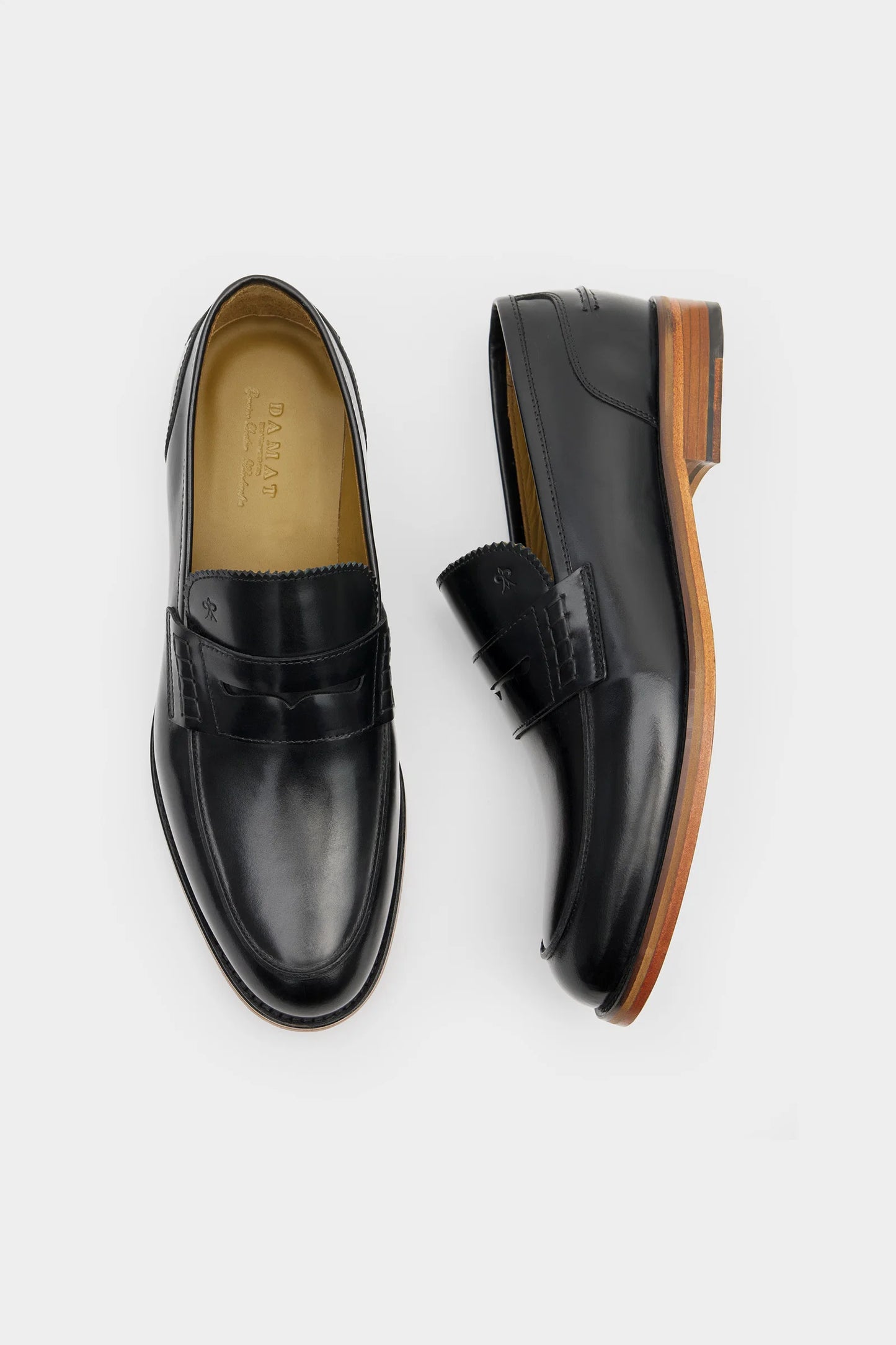 Damat Siyah Hakiki Deri Klasik Penny Loafer Ayakkabi