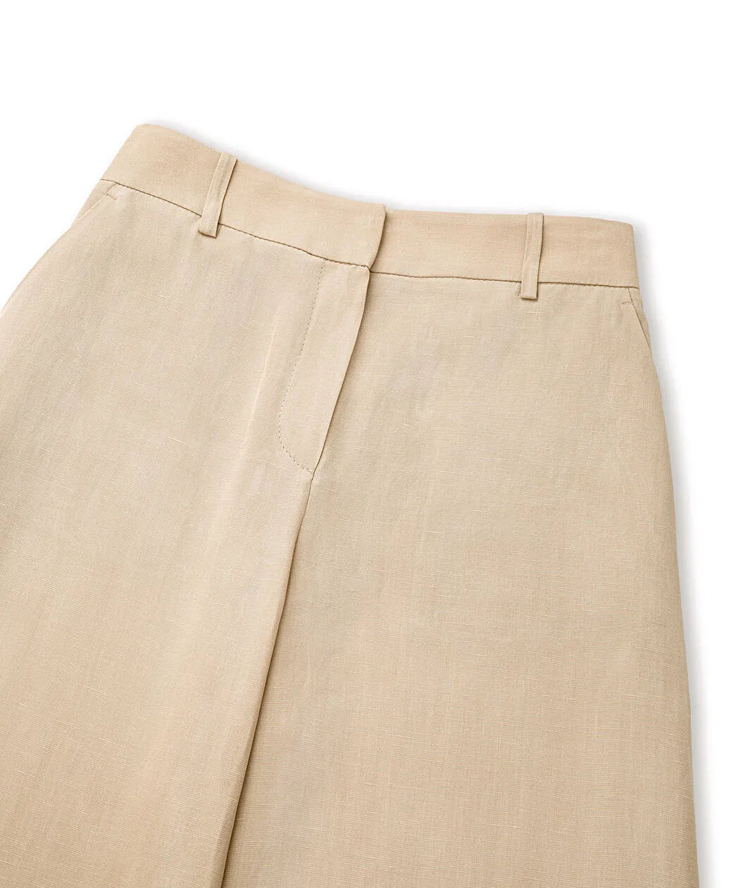 Natürel Keten Içerikli Wide Leg Pantolon Is1260003192003 | Ipekyol