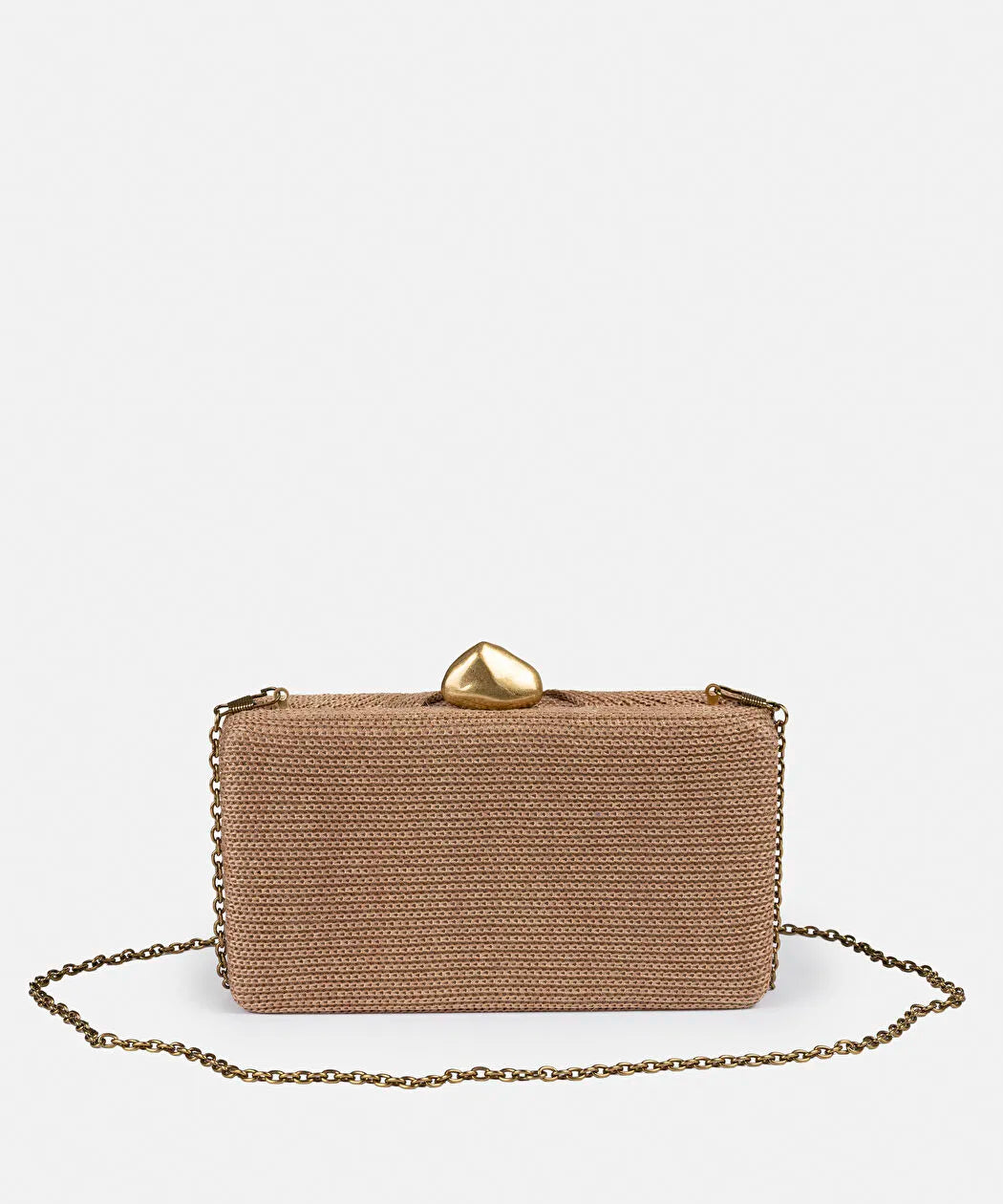 Bej Düğüm Efektli Uzun Zincir Askılı Clutch Is1260121002023 | Ipekyol