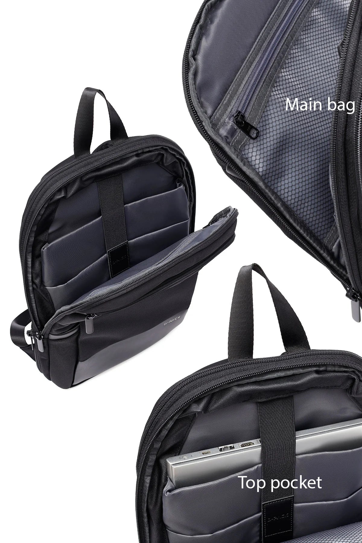 D-pack Unisex Siyah Sırt Çantası