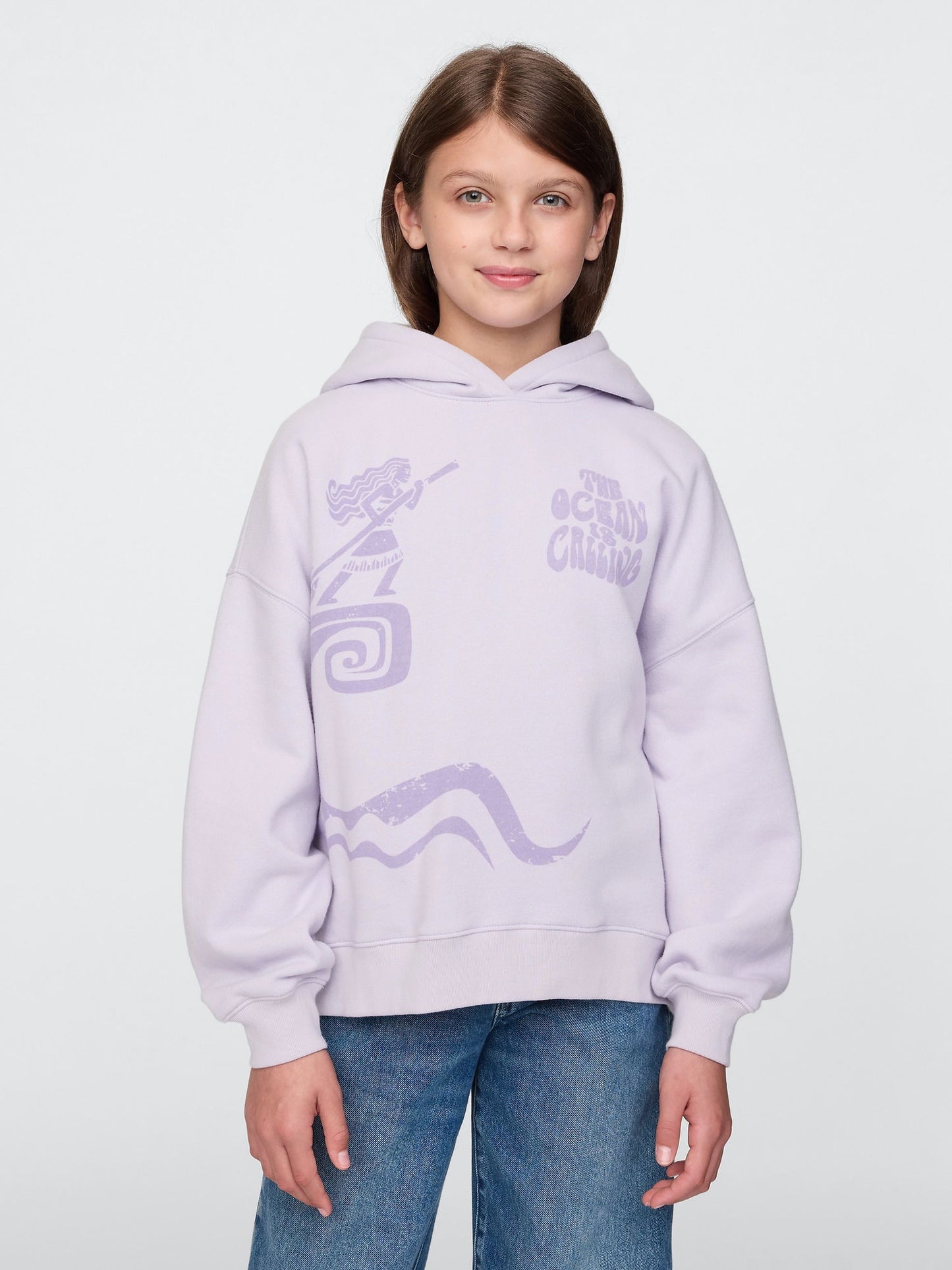 Lila Gap × Disney Vintage Soft Oversize Fleece Sweatshirt