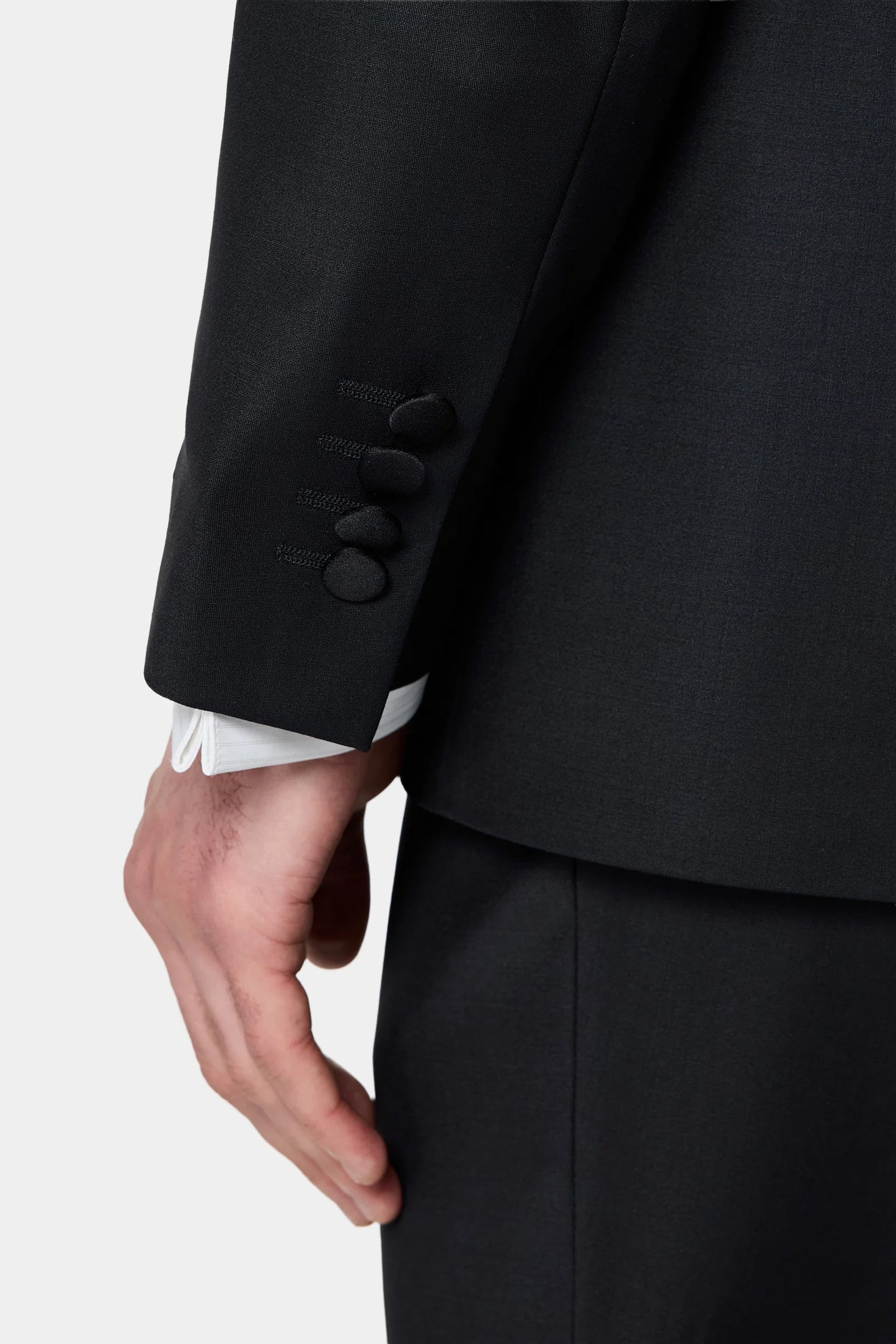Damat Slim Fit Siyah Düz Damatlık & Smokin Takim