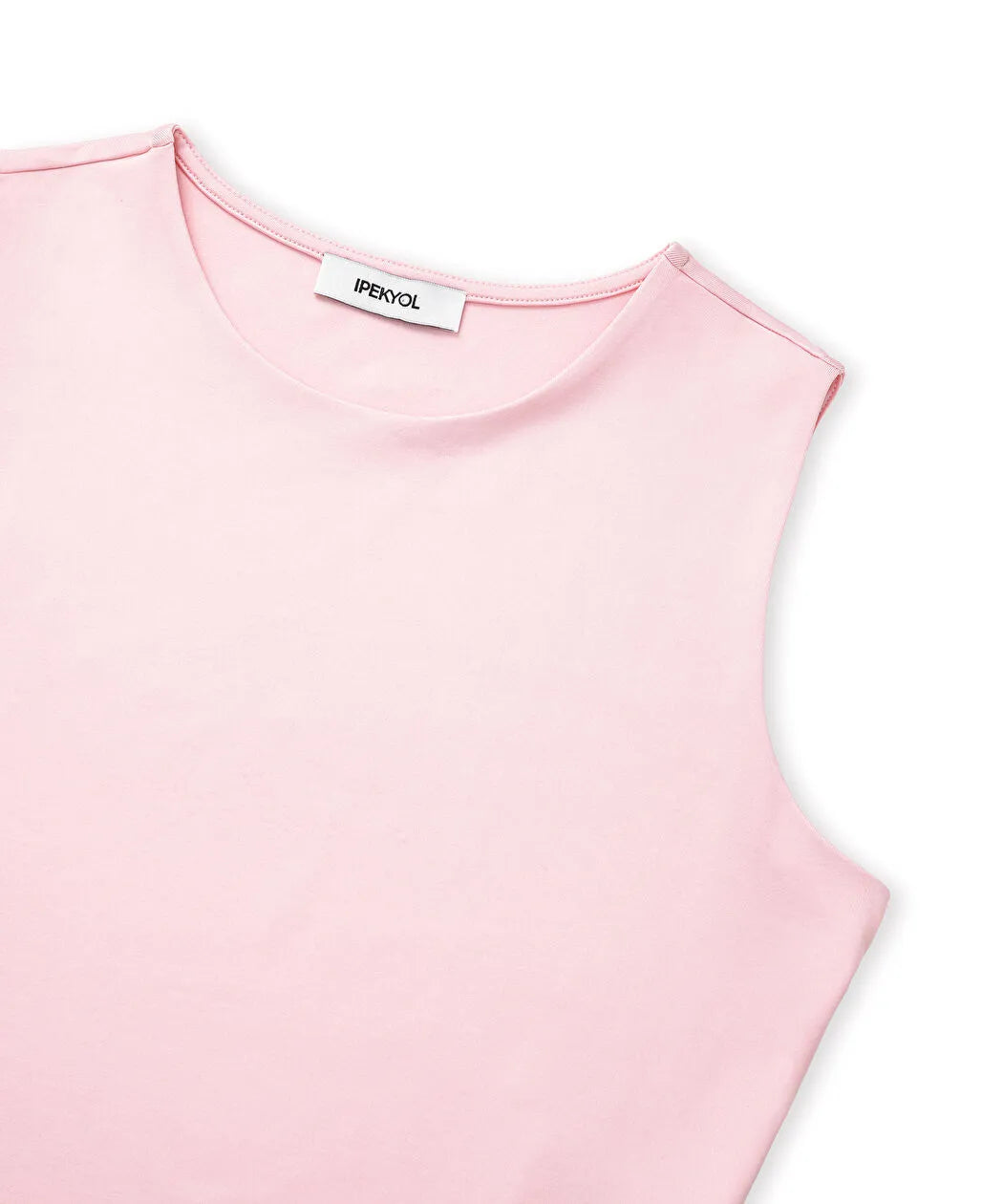 Pembe Bisiklet Yaka Crop Tişört Is1260070176093 | Ipekyol