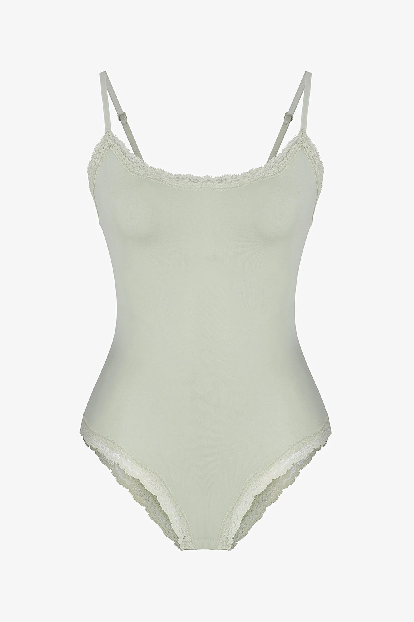 Mint Yeşili Lace Dantel Detaylı Bodysuit