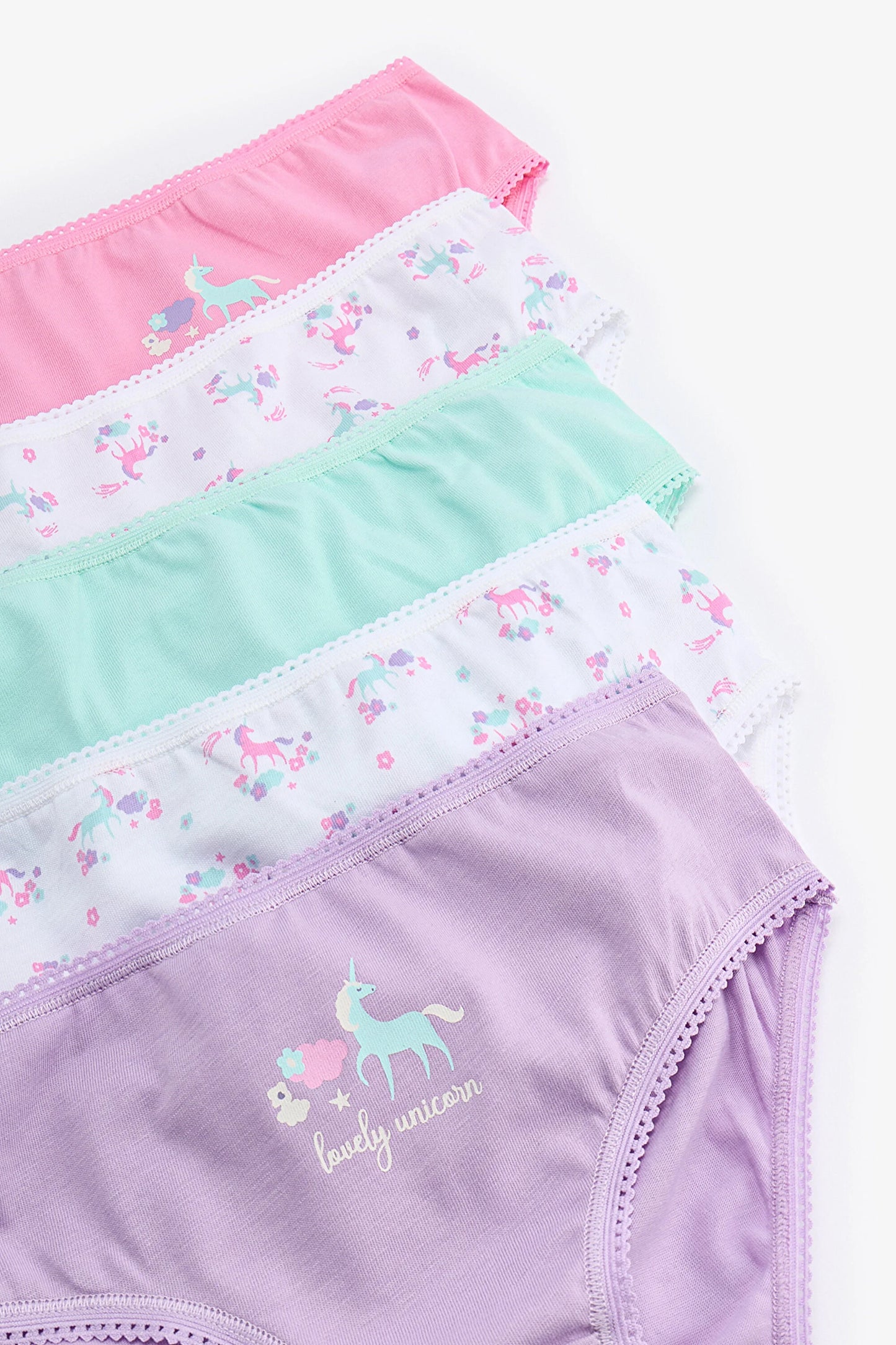Renkli Kız Çocuk Lovely Pamuklu 5'li Slip Külot