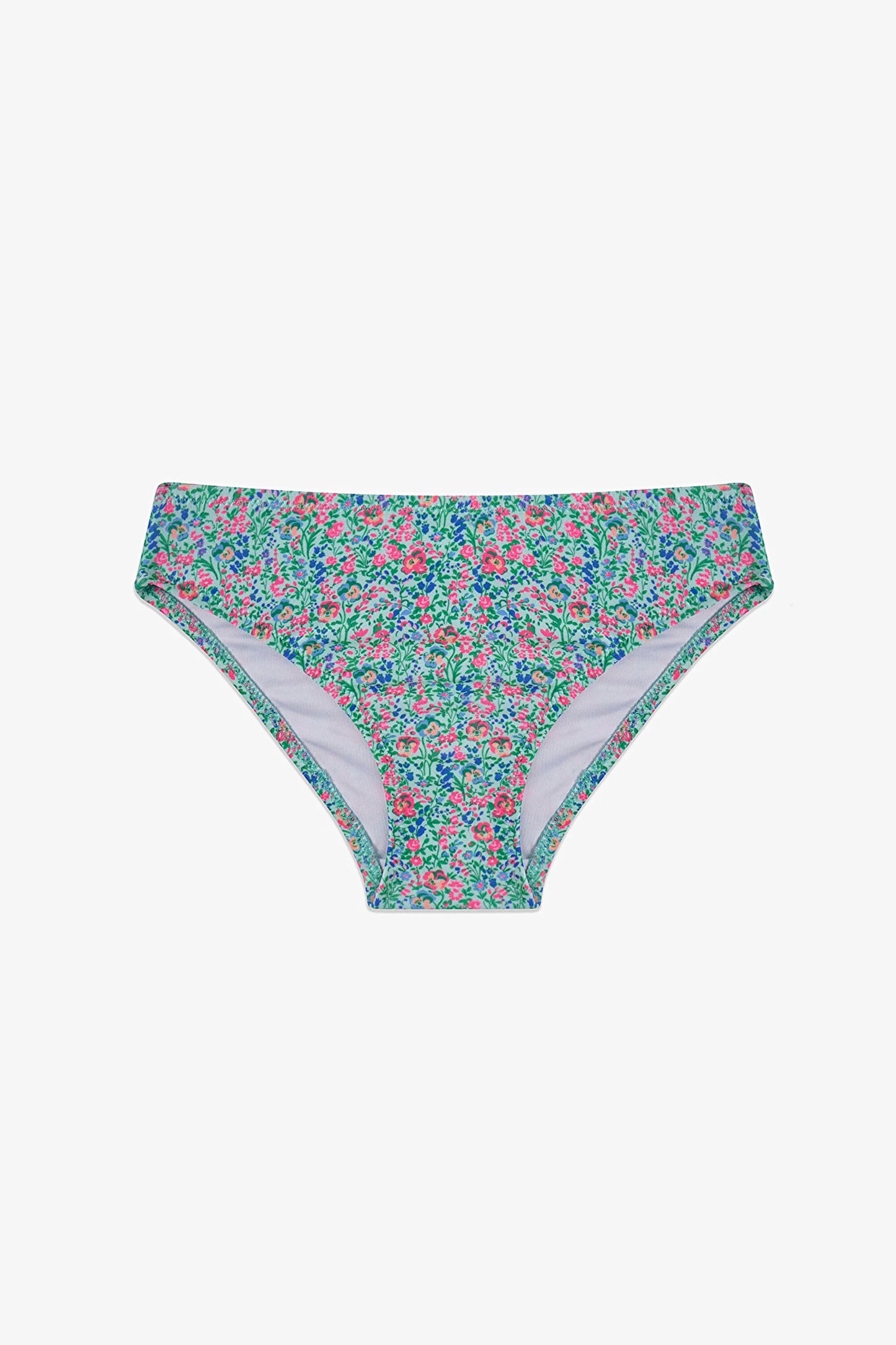 Renkli Kız Çocuk Ditsy Bandeau Bikini Takımı
