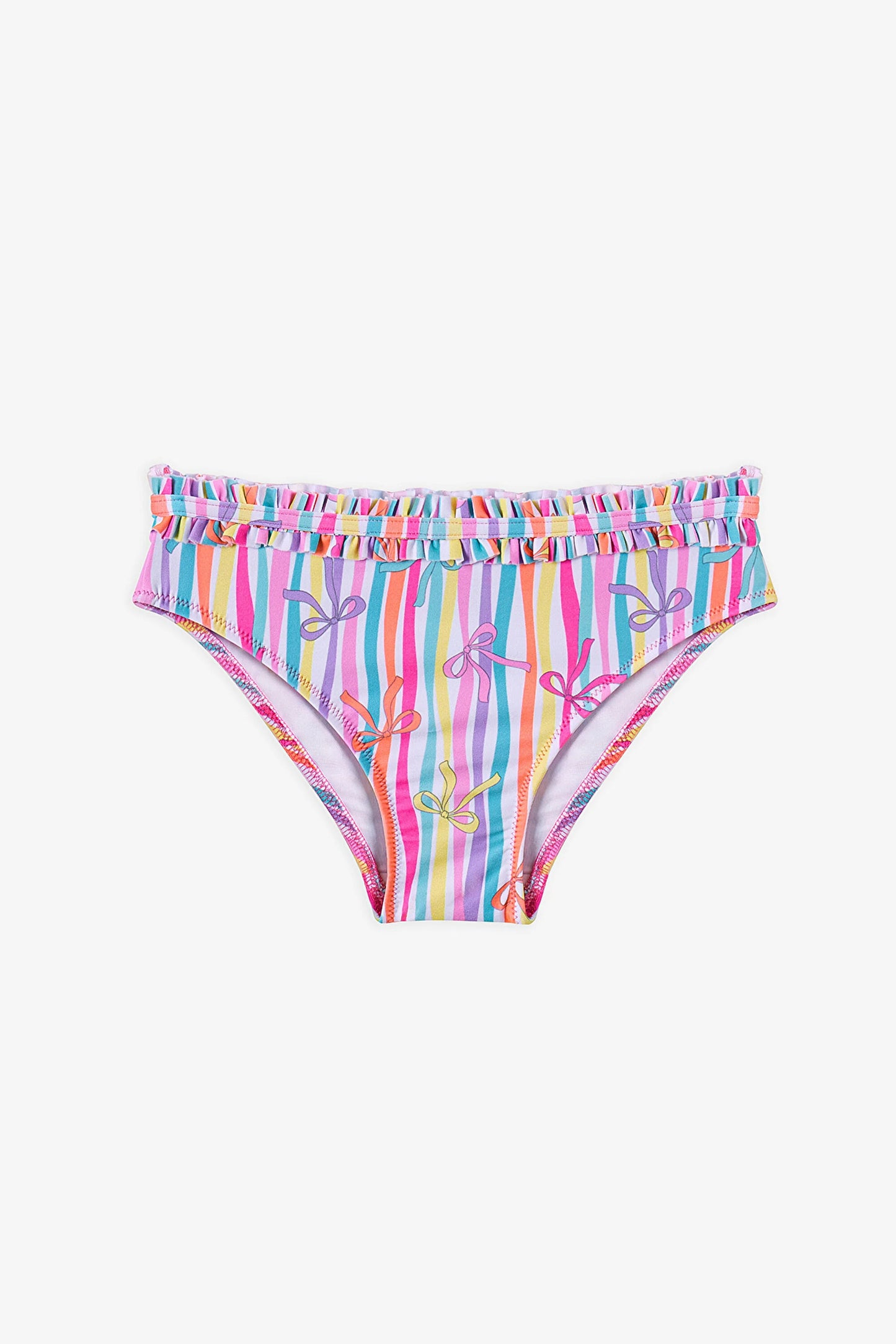 Renkli Kız Çocuk Ribbon Bandeau Bikini Takımı