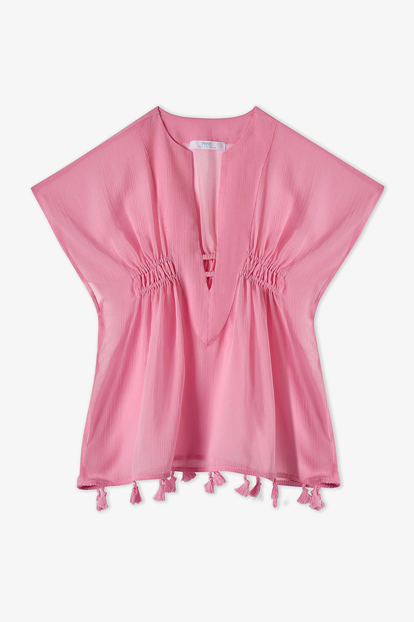 Pembe Kız Çocuk Pink Basic Kaftan