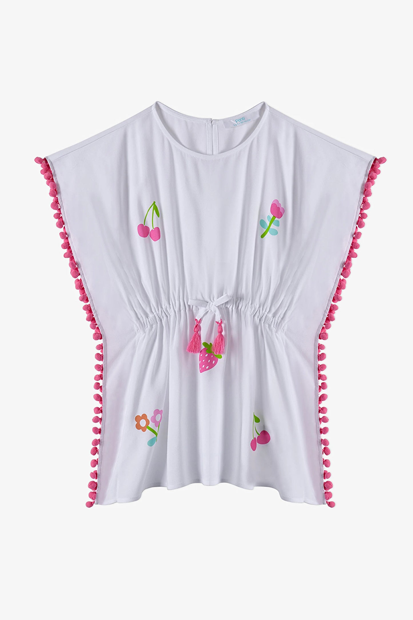 Beyaz Kız Çocuk Fruit Kaftan