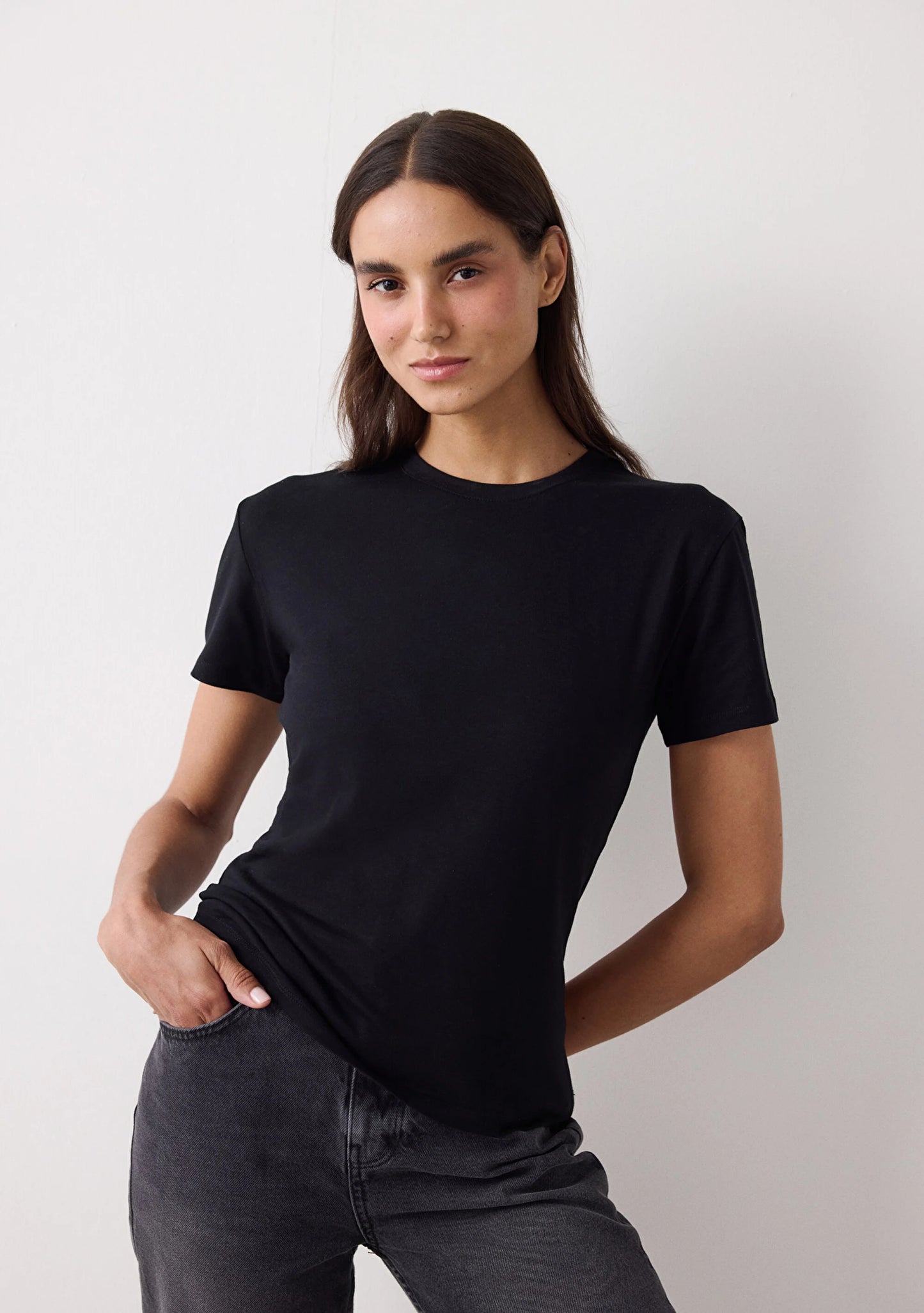 Siyah Basic Slim Fit Tişört