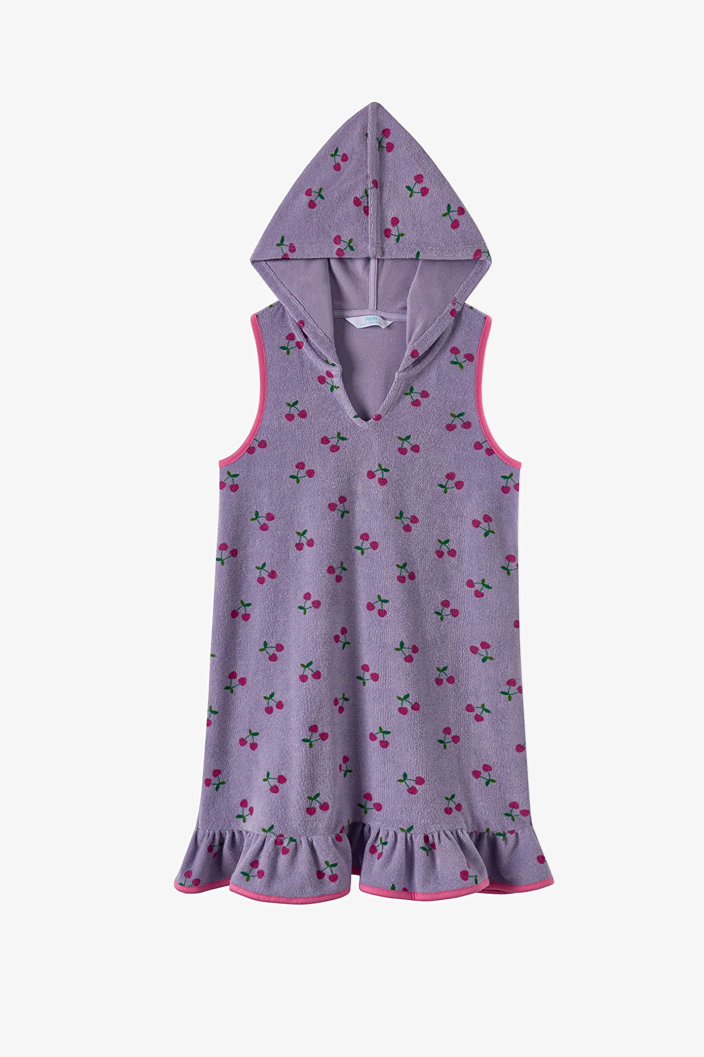 Lila Kız Çocuk Beach Cherry Kaftan