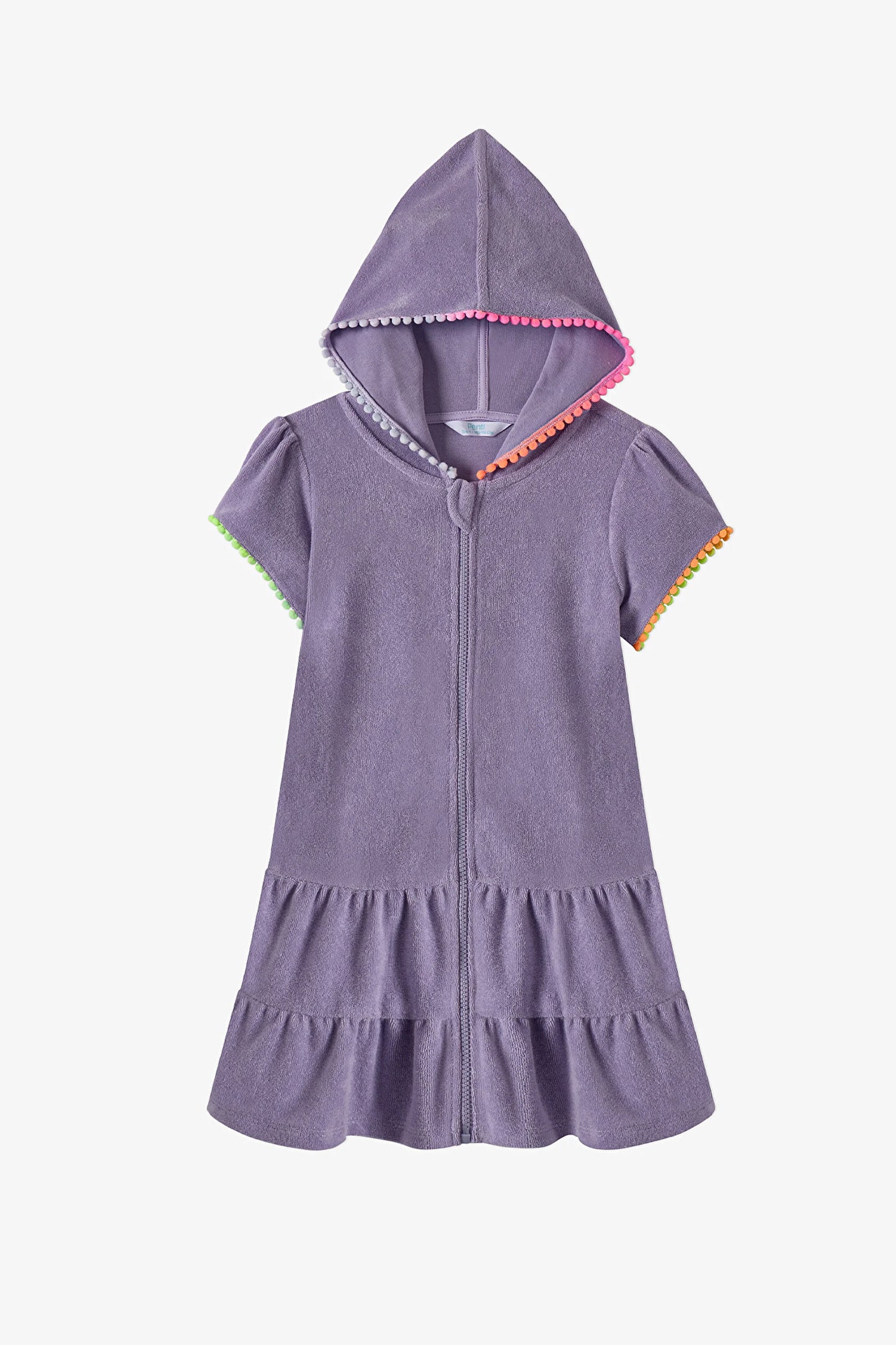 Lila Kız Çocuk Sweet Pastel Lilac Towel Kaftan