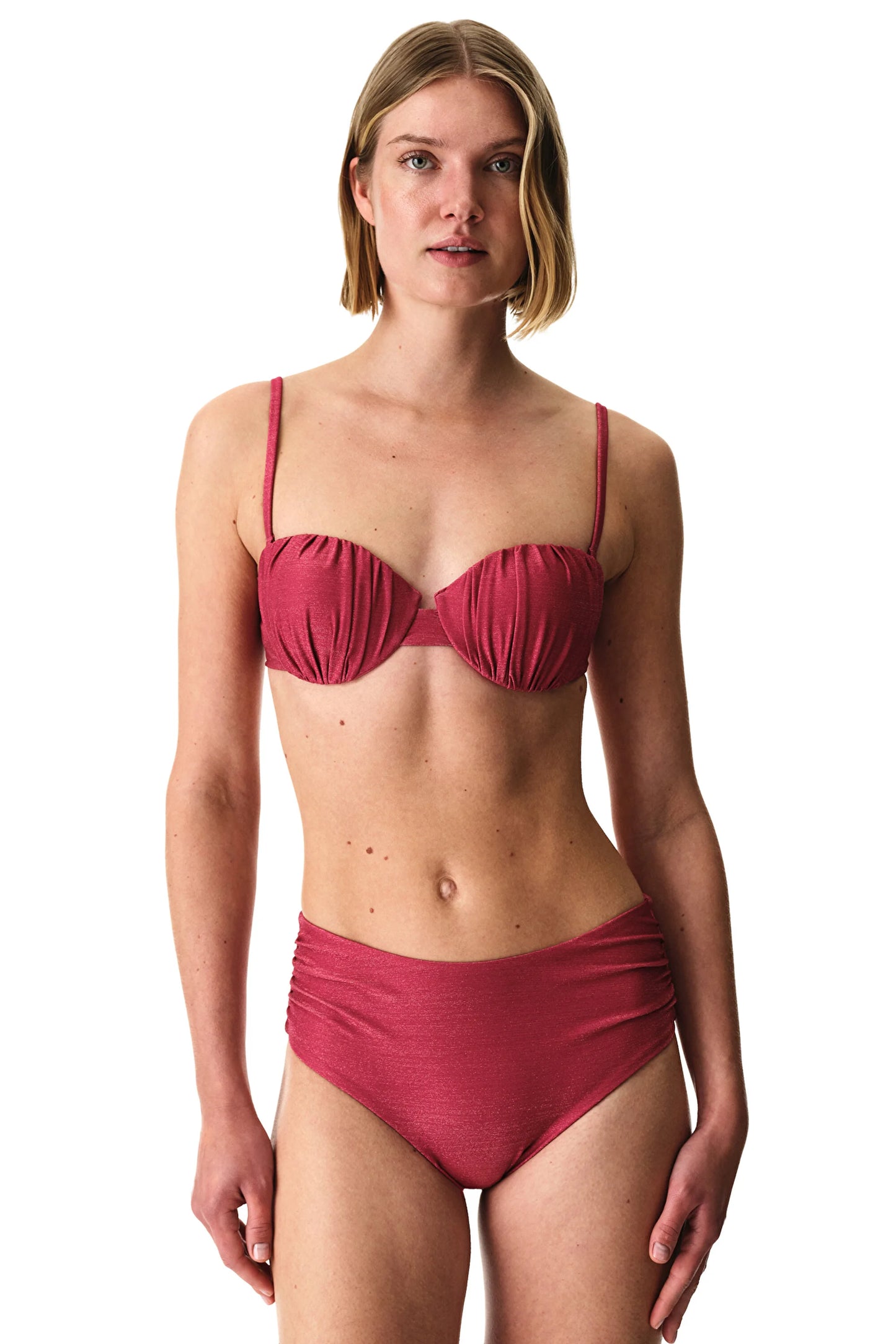 Fuşya Dayana Shell Bikini Üstü