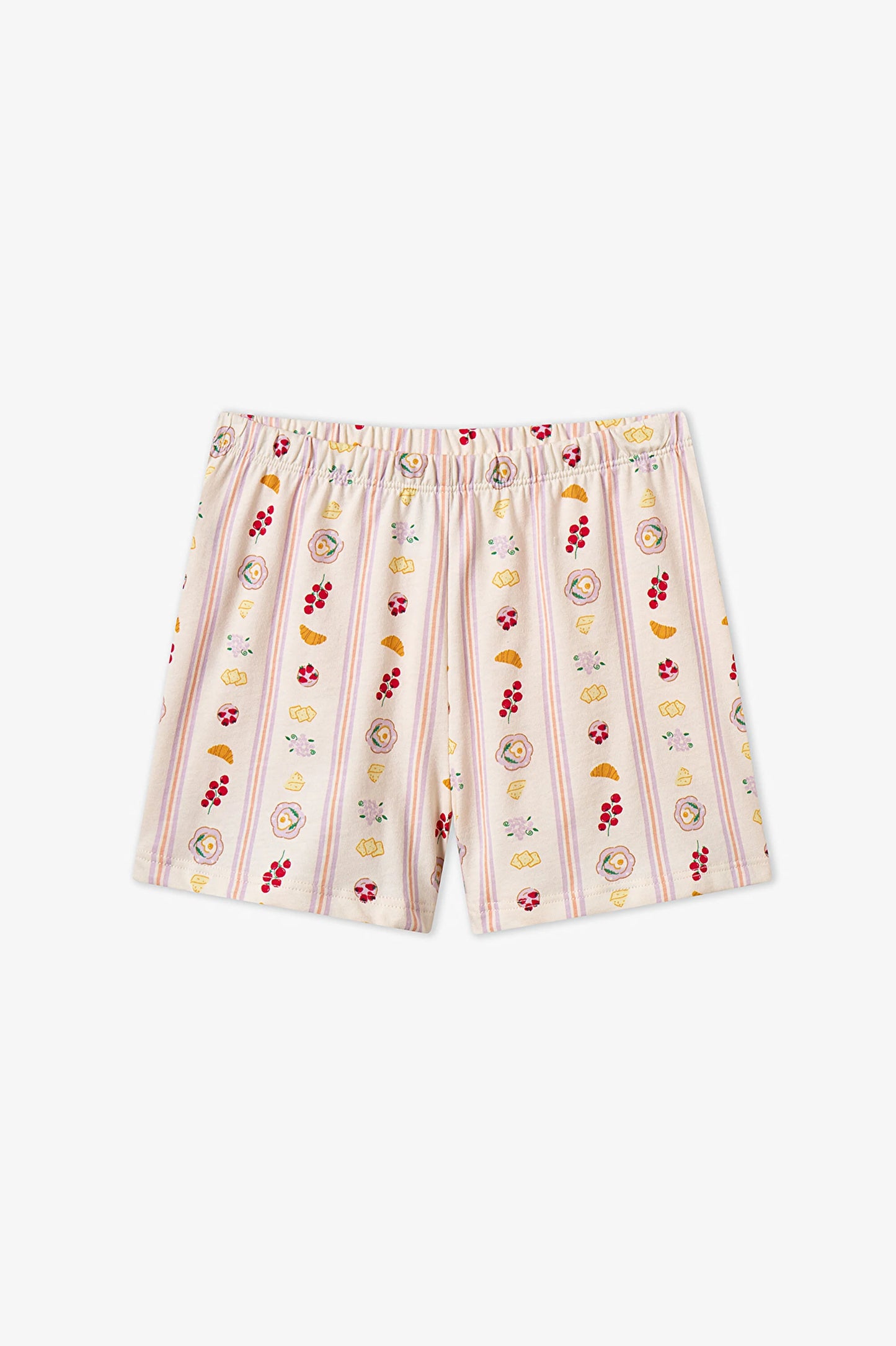 Lila Kız Çocuk Picnic Pamuklu 2'li Pijama Takımı