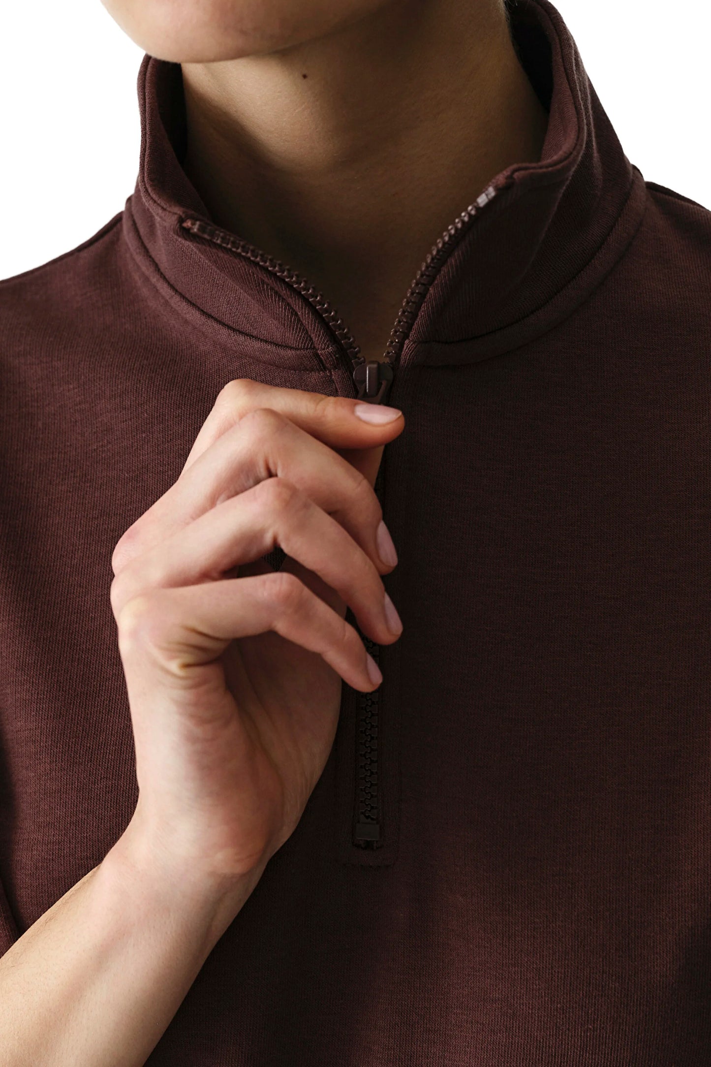 Kahverengi Nura Half Zip Sweatshirt