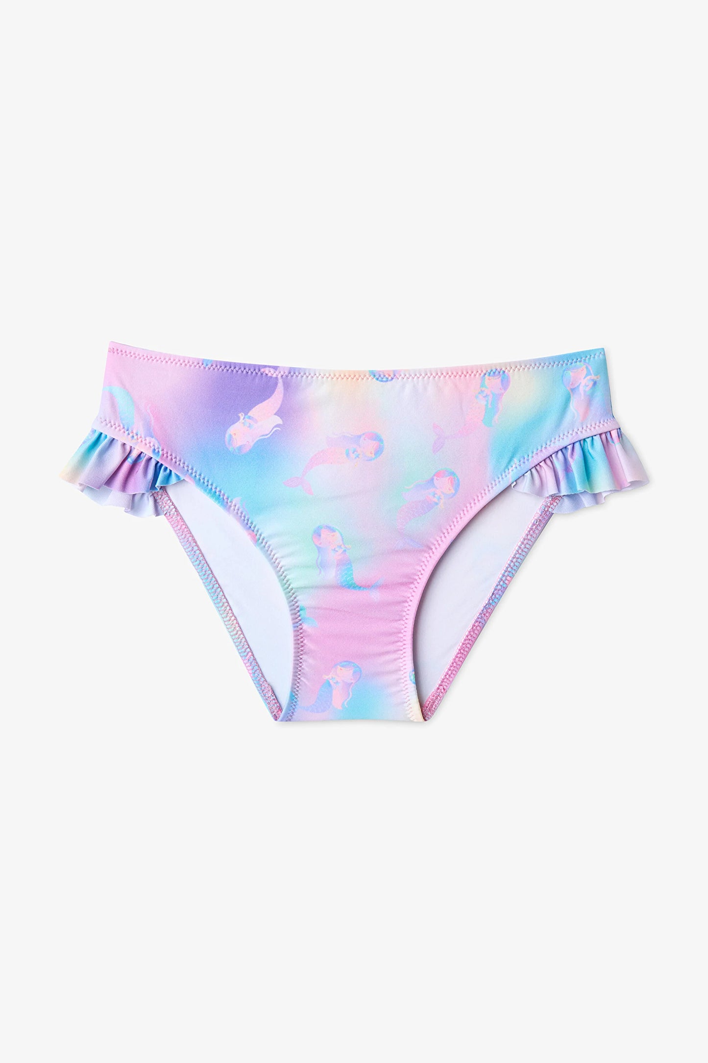 Renkli Kız Çocuk Mermaid Üçgen Bikini Takımı