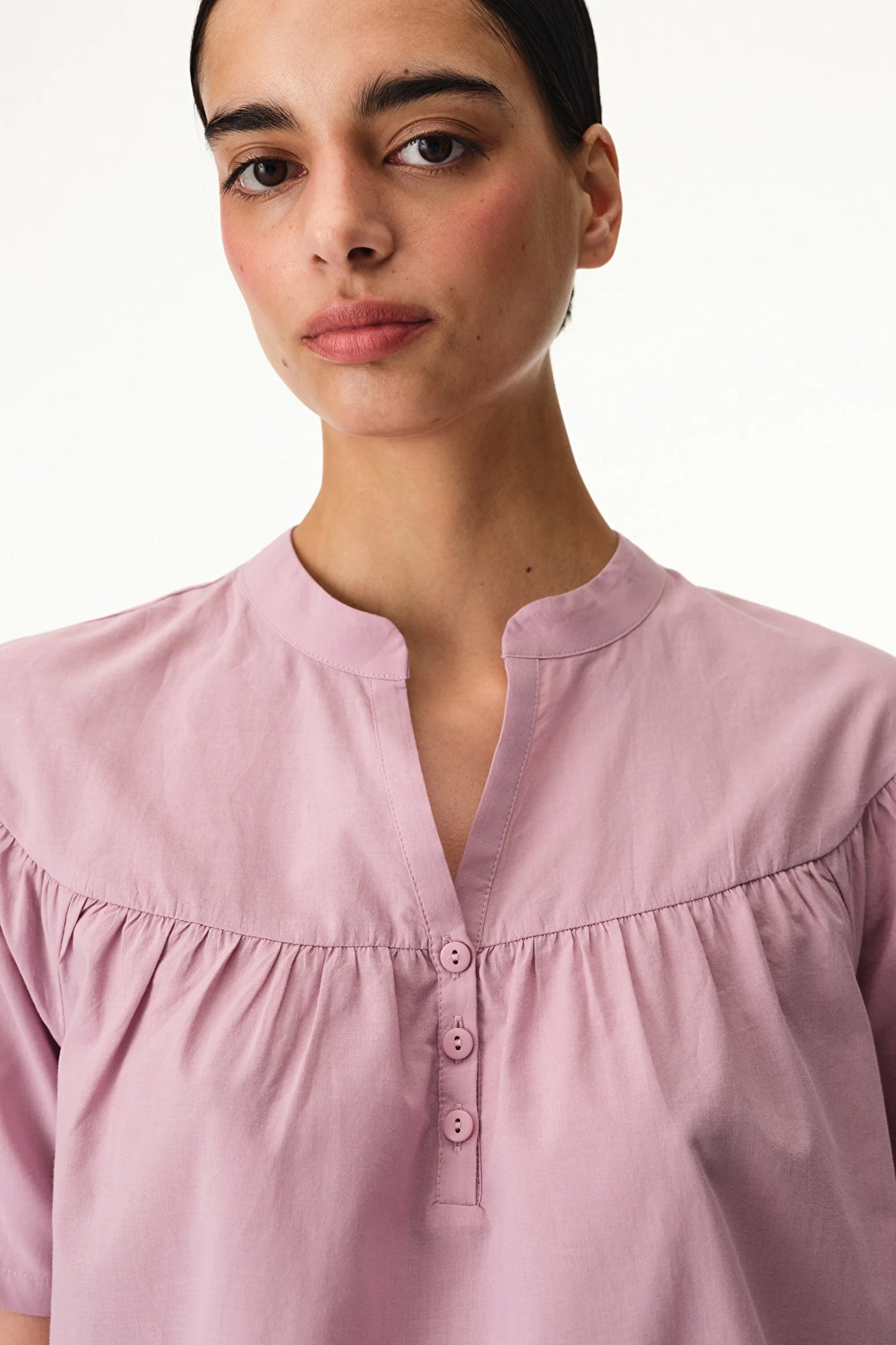 Pembe Petal Pamuklu Şortlu Pijama Takımı
