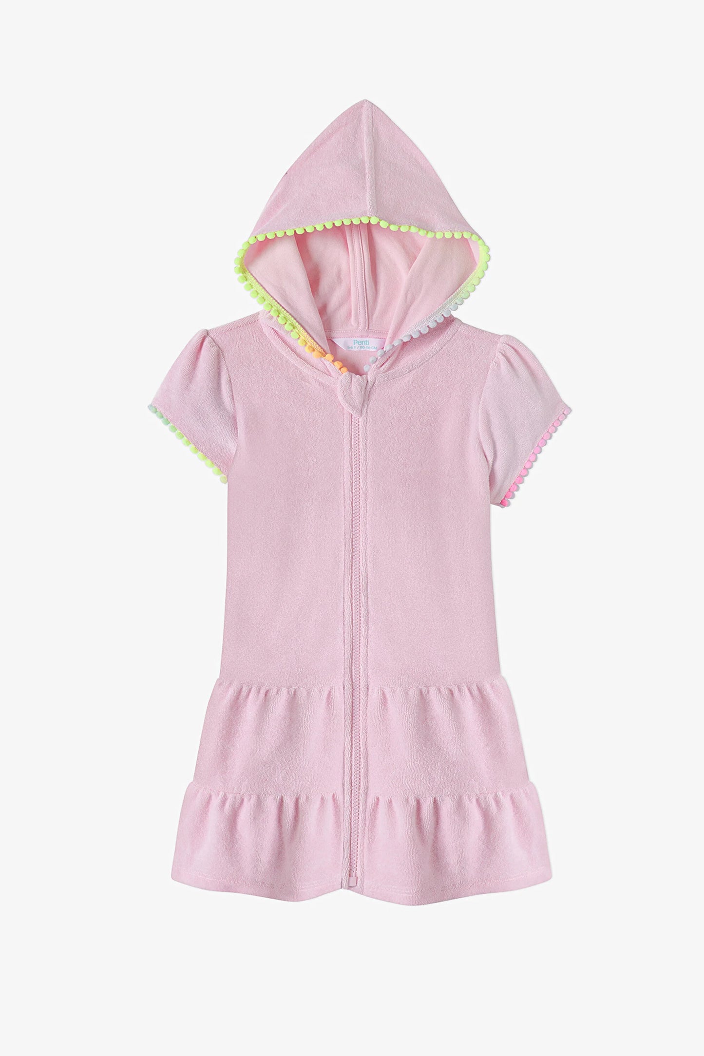 Pembe Kız Çocuk Sweet Pastel Pink Towel Kaftan