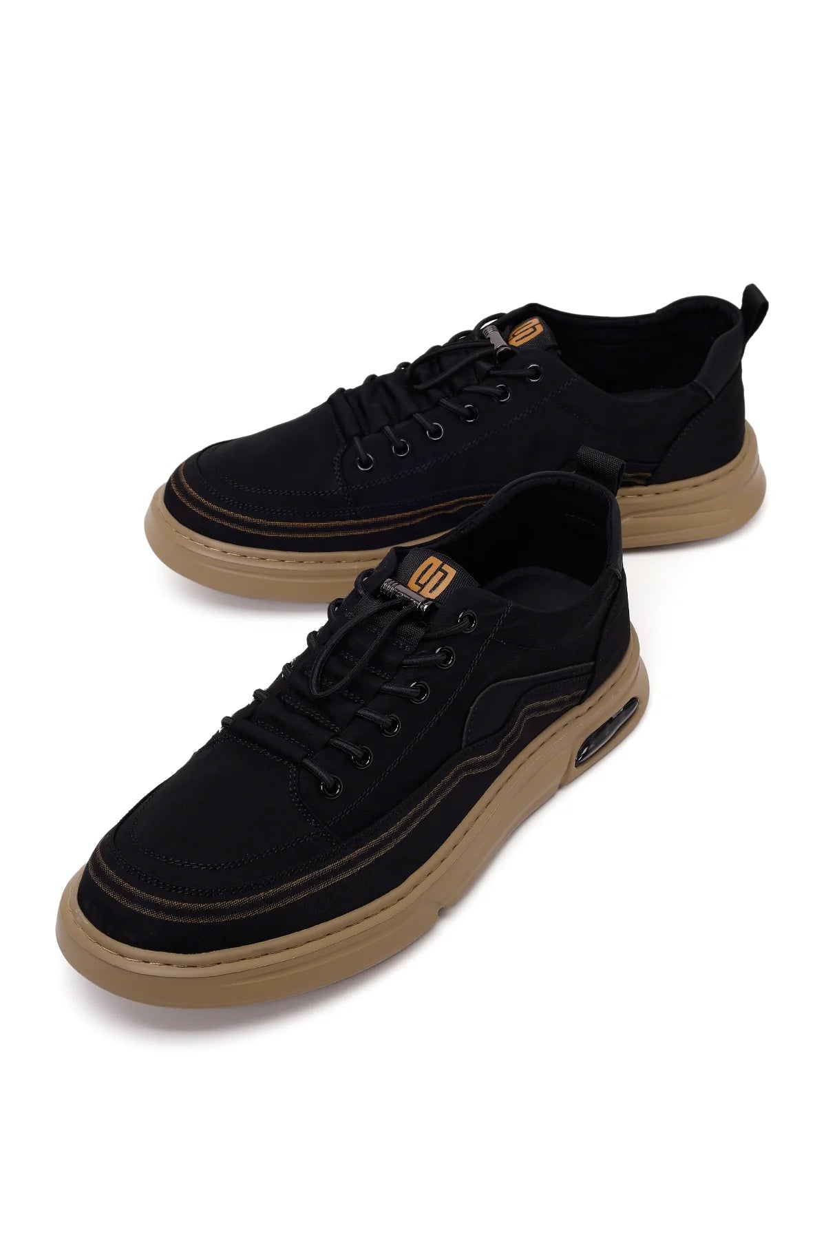 Derimoz Zero Erkek Siyah Bağcıklı Kumaş Sneaker