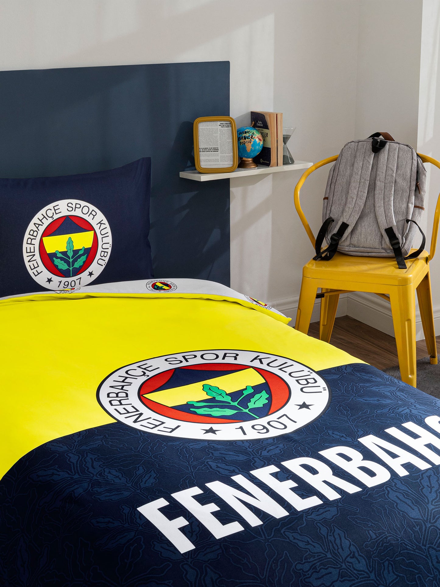 Fenerbahçe Sarı Lacivert Efsane Tek Kişilik Nevresim Takımı 100cm