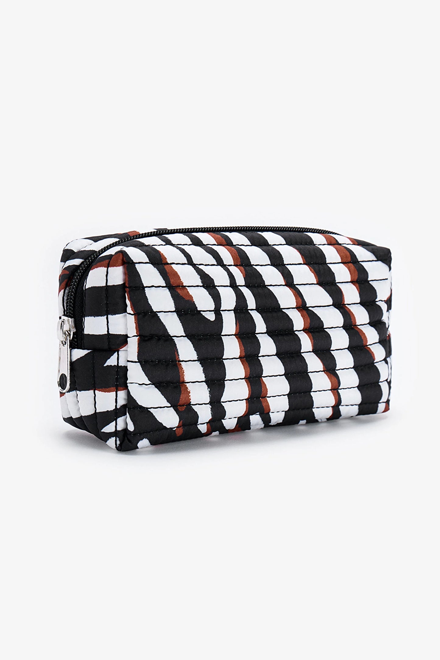 Siyah Zebra Makyaj Çantası