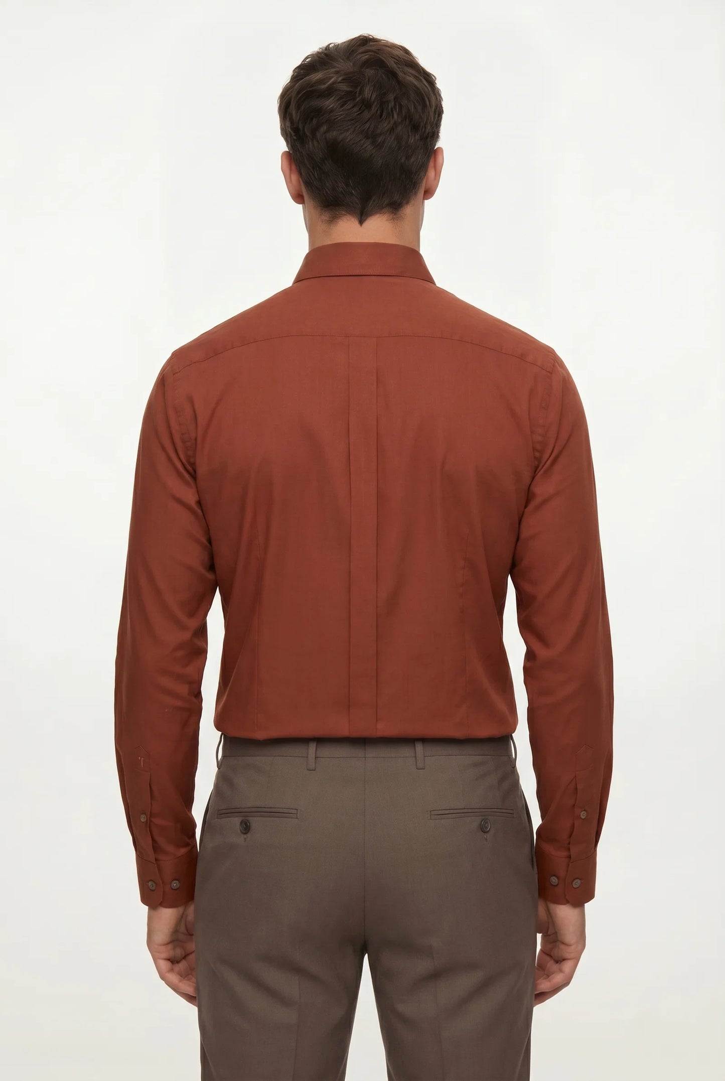 Tween Slim Fit Tarçın Düz Easy Care Gömlek
