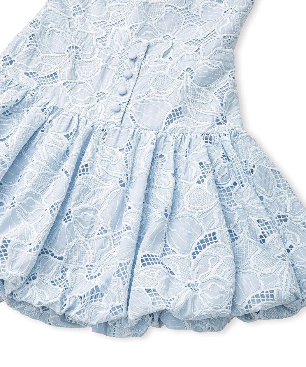 Mavi Çiçek Brodeli Mini Elbise Is1260002270028 | Ipekyol