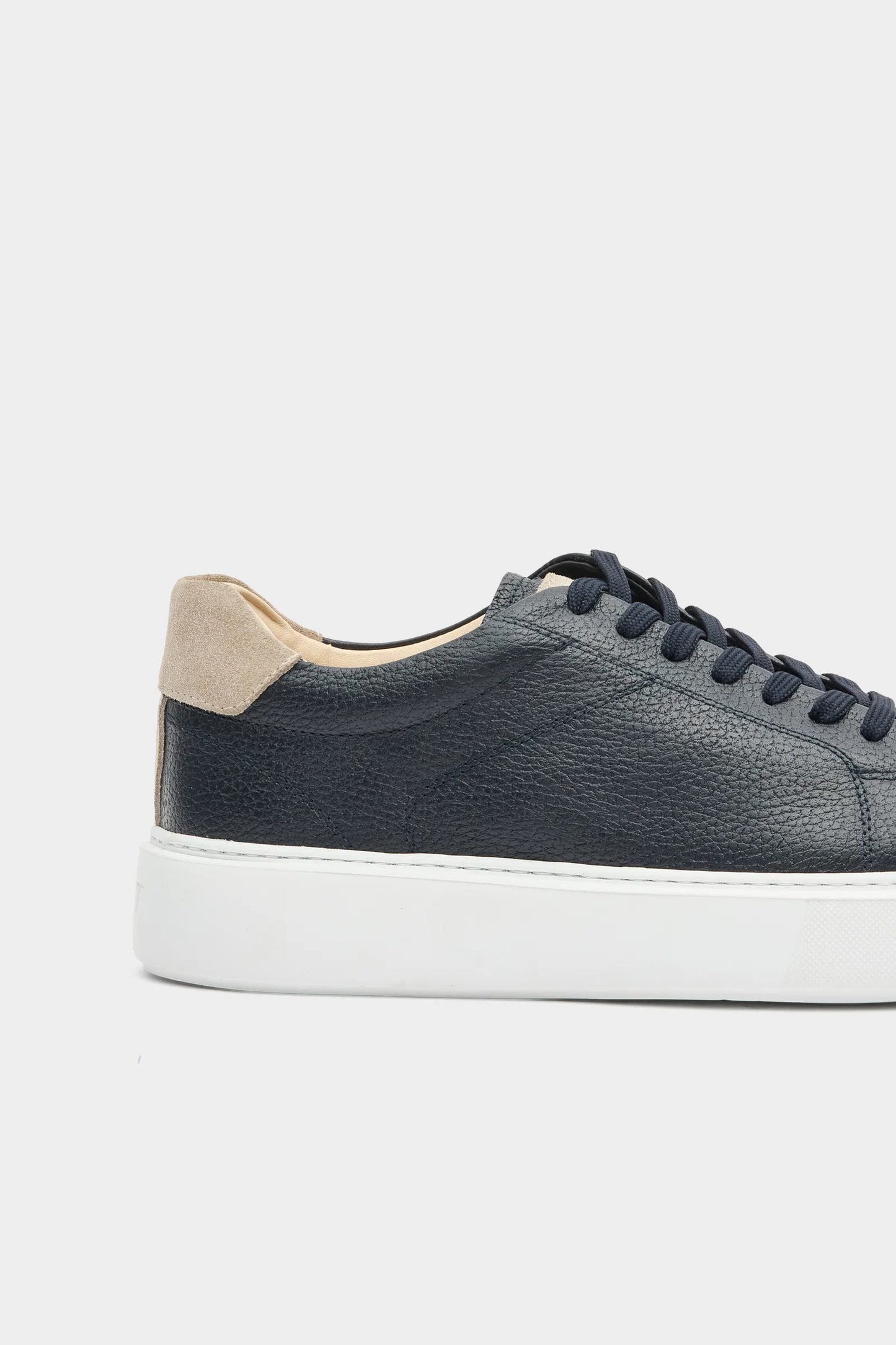 Damat Lacivert Hakiki Deri Sneaker Ayakkabi