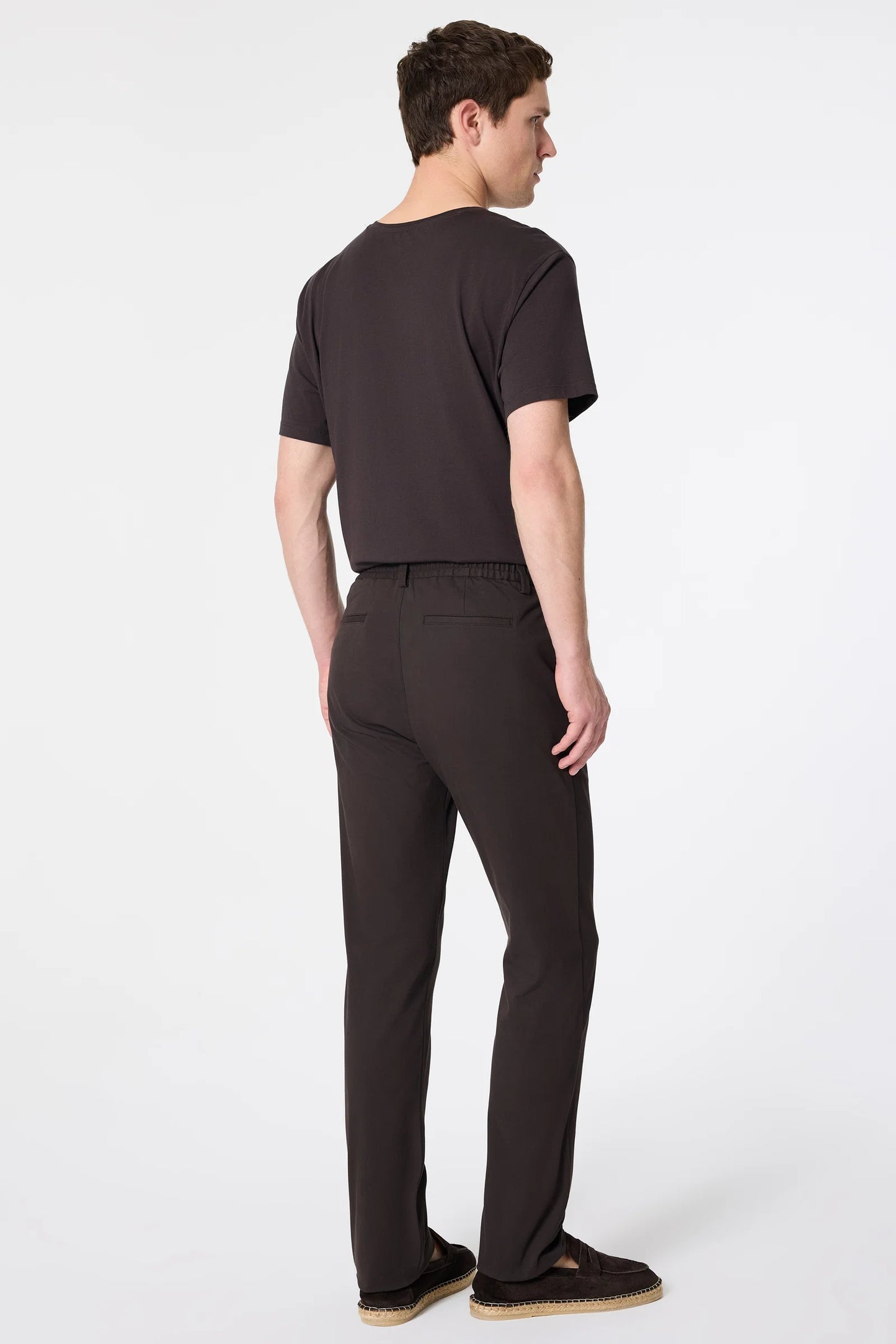 Damat Comfort Fit Kahverengi Düz Kumaş Pantolon