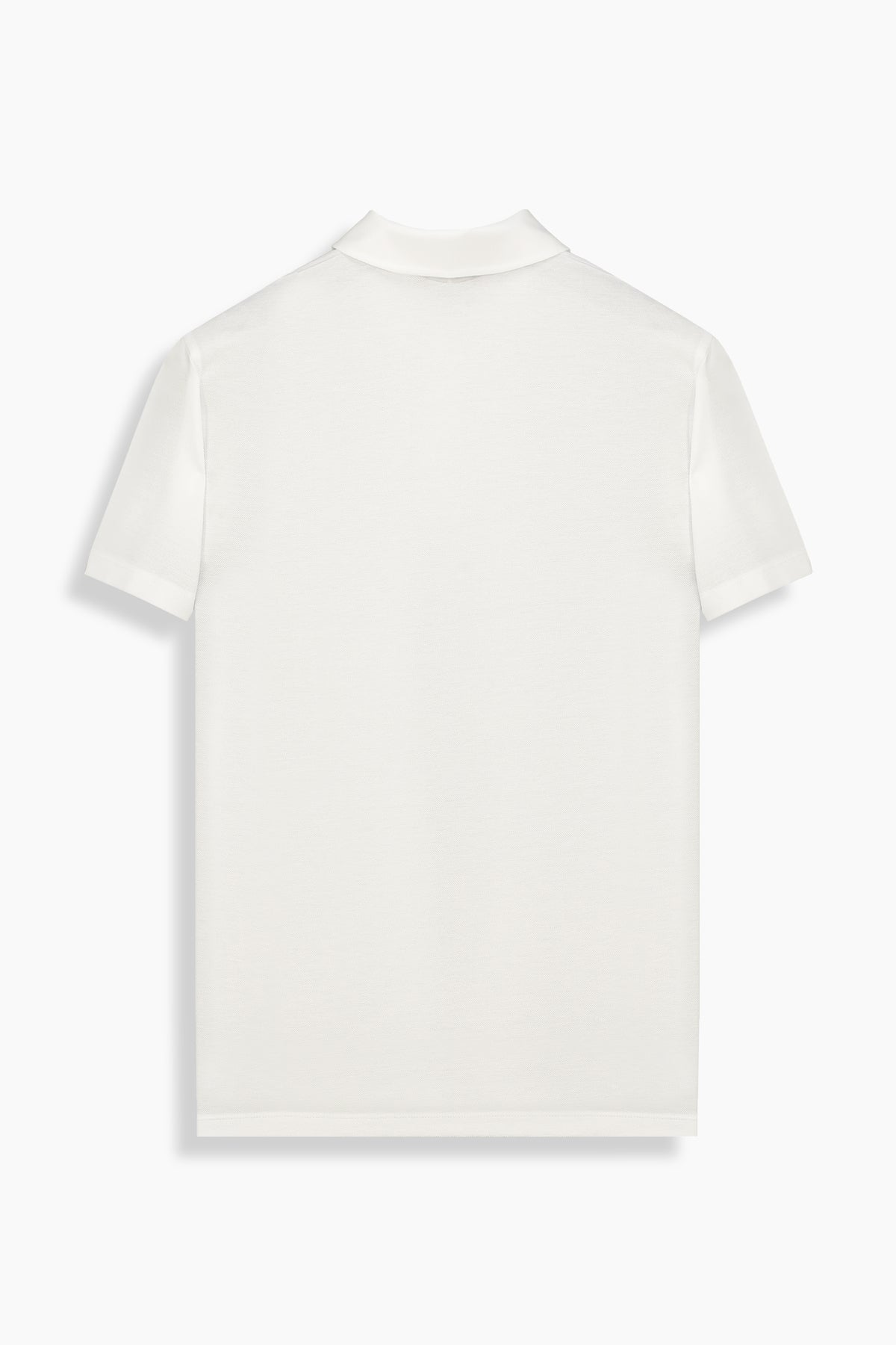Regular Fit Polo Yaka Pamuklu Beyaz Tişört