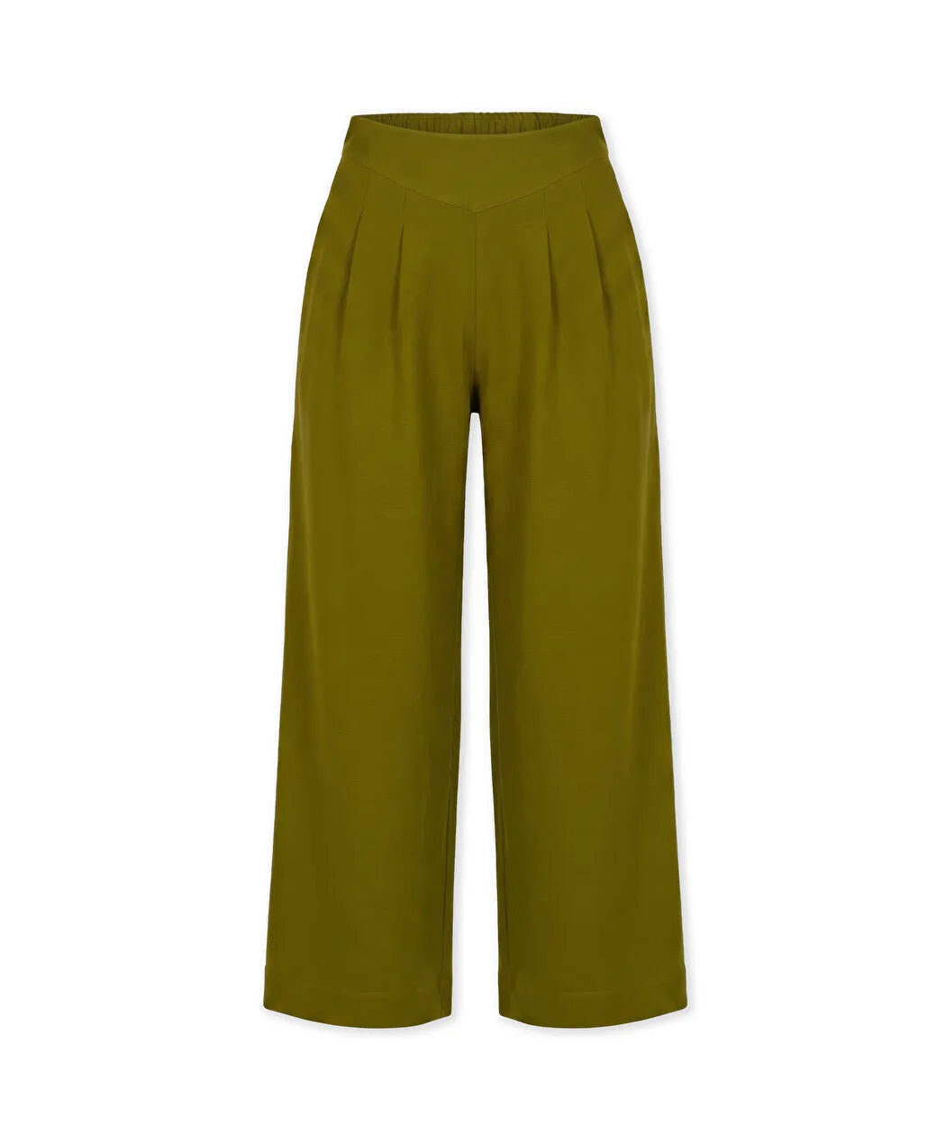 Yeşil Wide Leg Elastik Bel Pantolon Is1260003379198 | Ipekyol