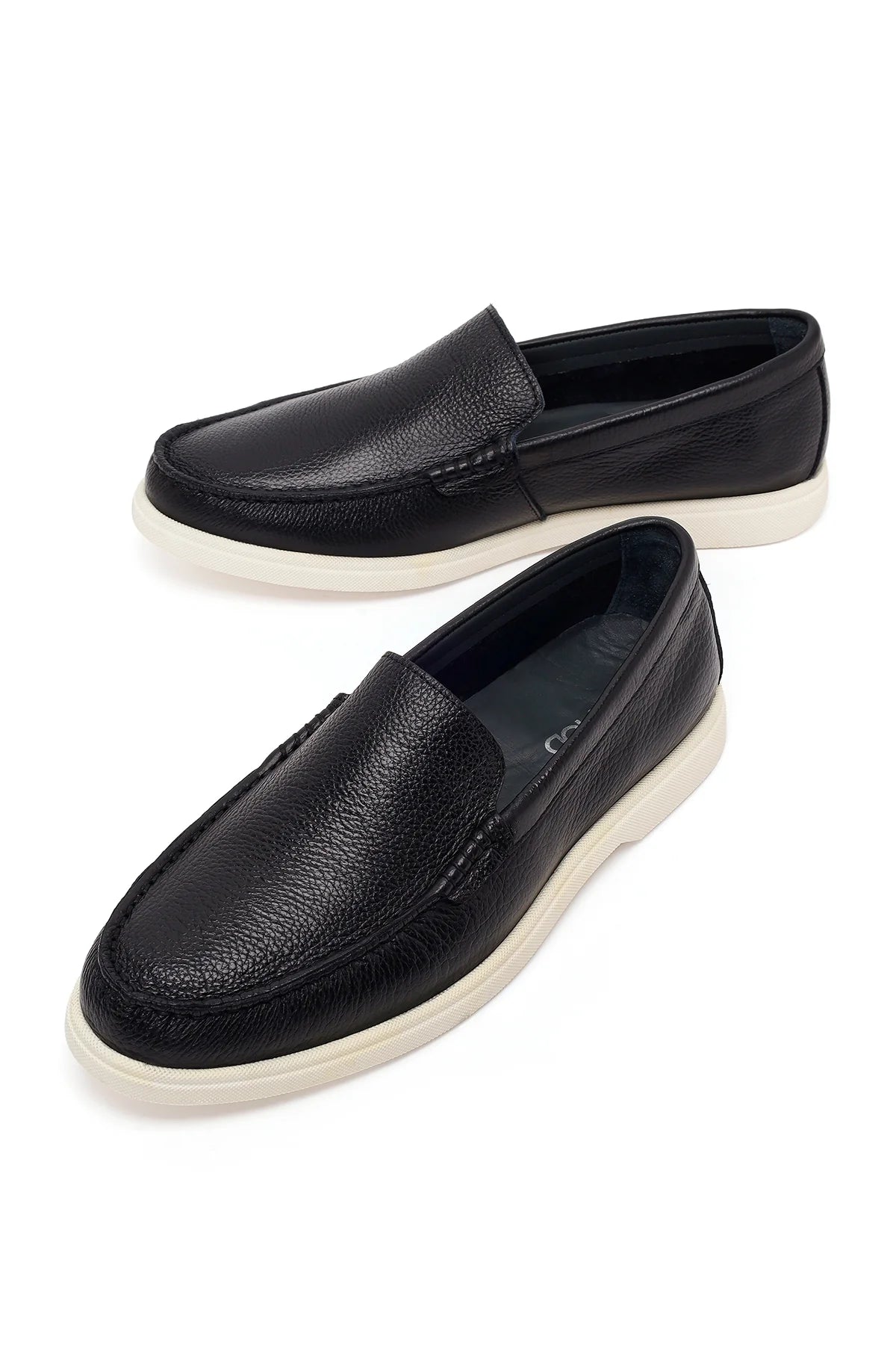 Erkek Siyah Deri Casual Loafer