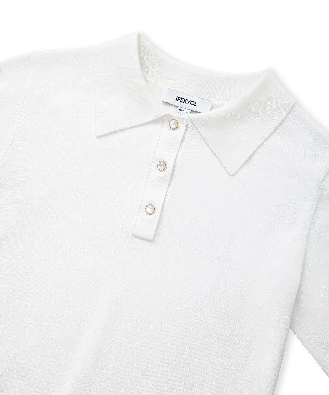Ekru Polo Yaka Triko Iw6260050177018 | Ipekyol