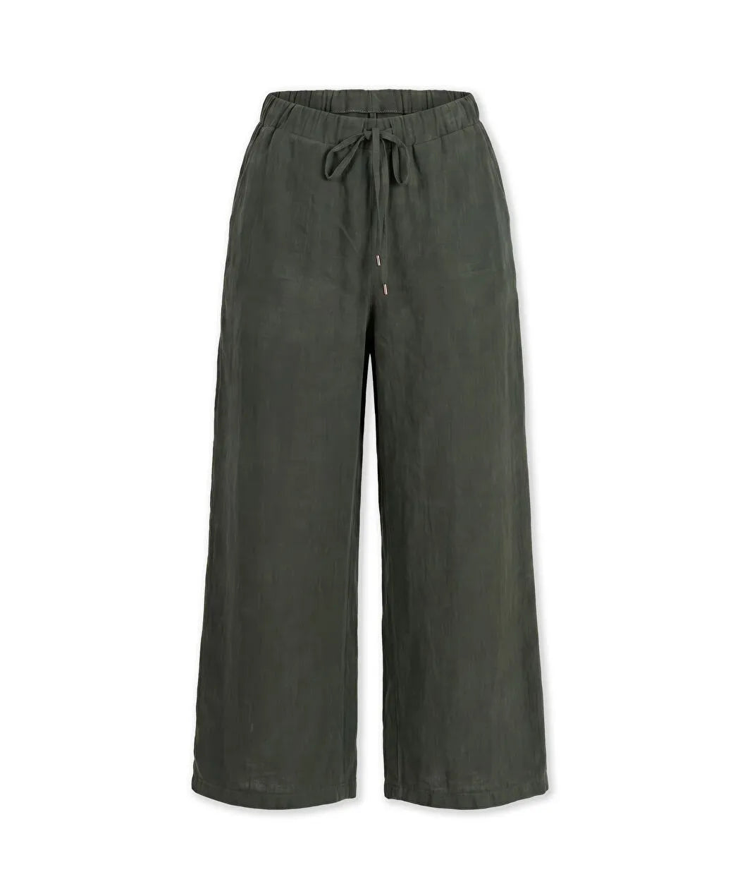 Haki Belden Bağlamalı Wide Leg Pantolon Is1260003434022 | Ipekyol