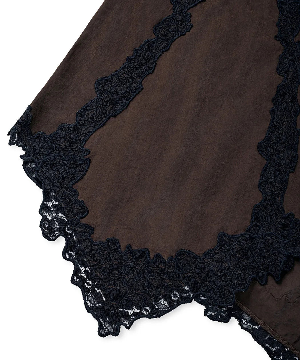 Kahverengi Dantel Şeritli Elbise Iw6260002166074 | Ipekyol