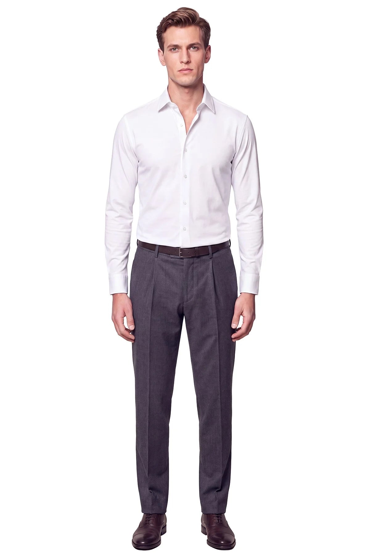 Slim Fit Pamuklu Beyaz Gömlek G 1607