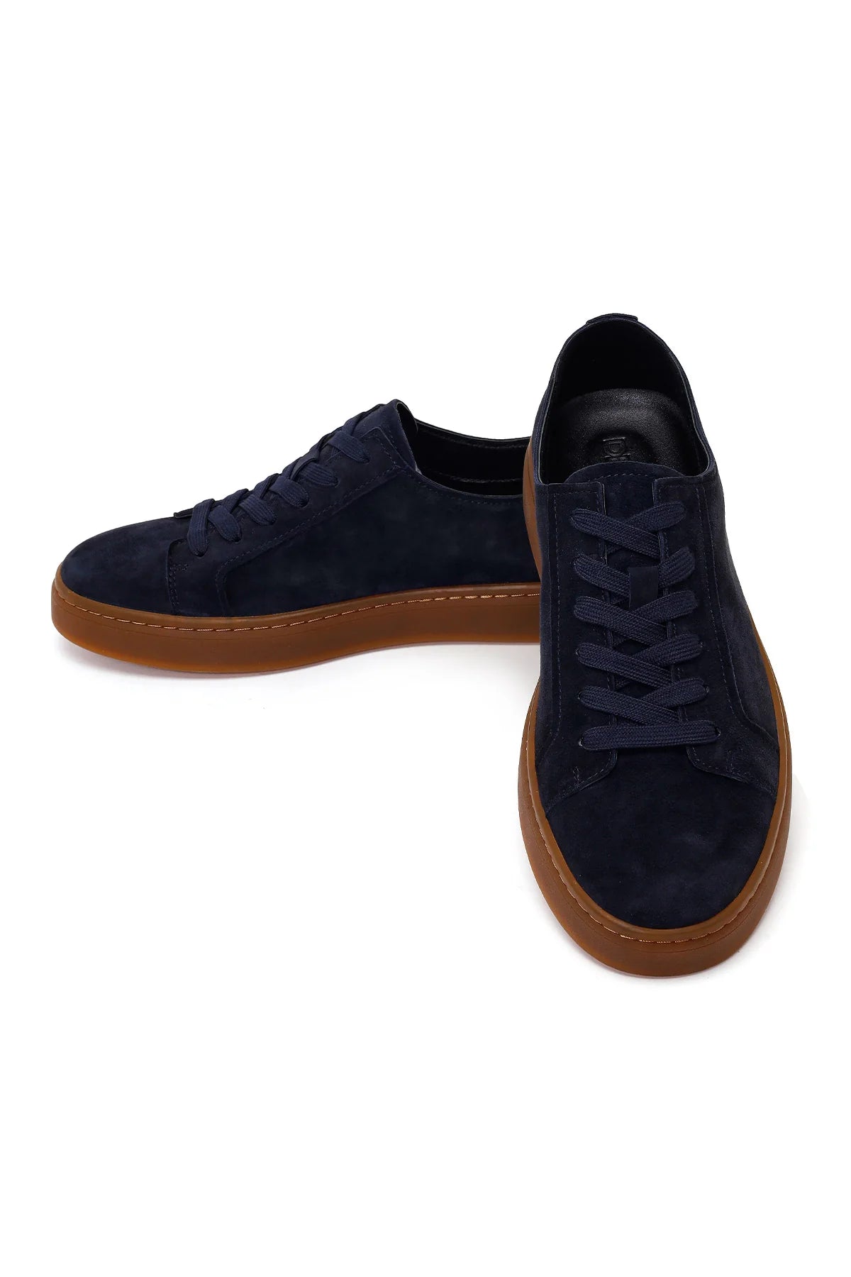Erkek Lacivert Bağcıklı Süet Deri Sneaker