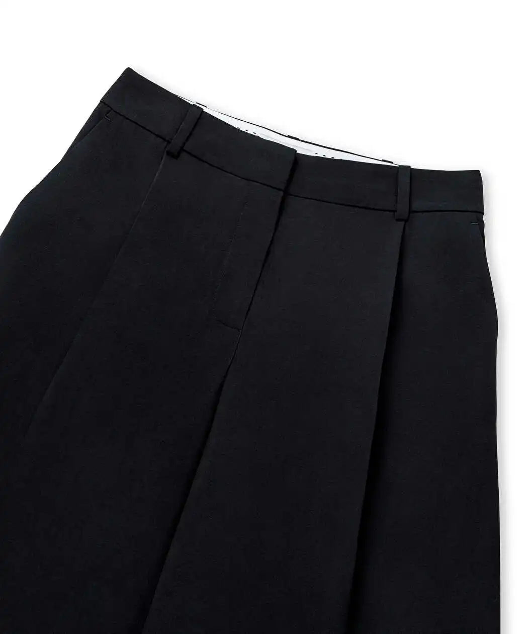 Siyah Yün Içerikli Wide Leg Pantolon Iw6260003134001 | Ipekyol