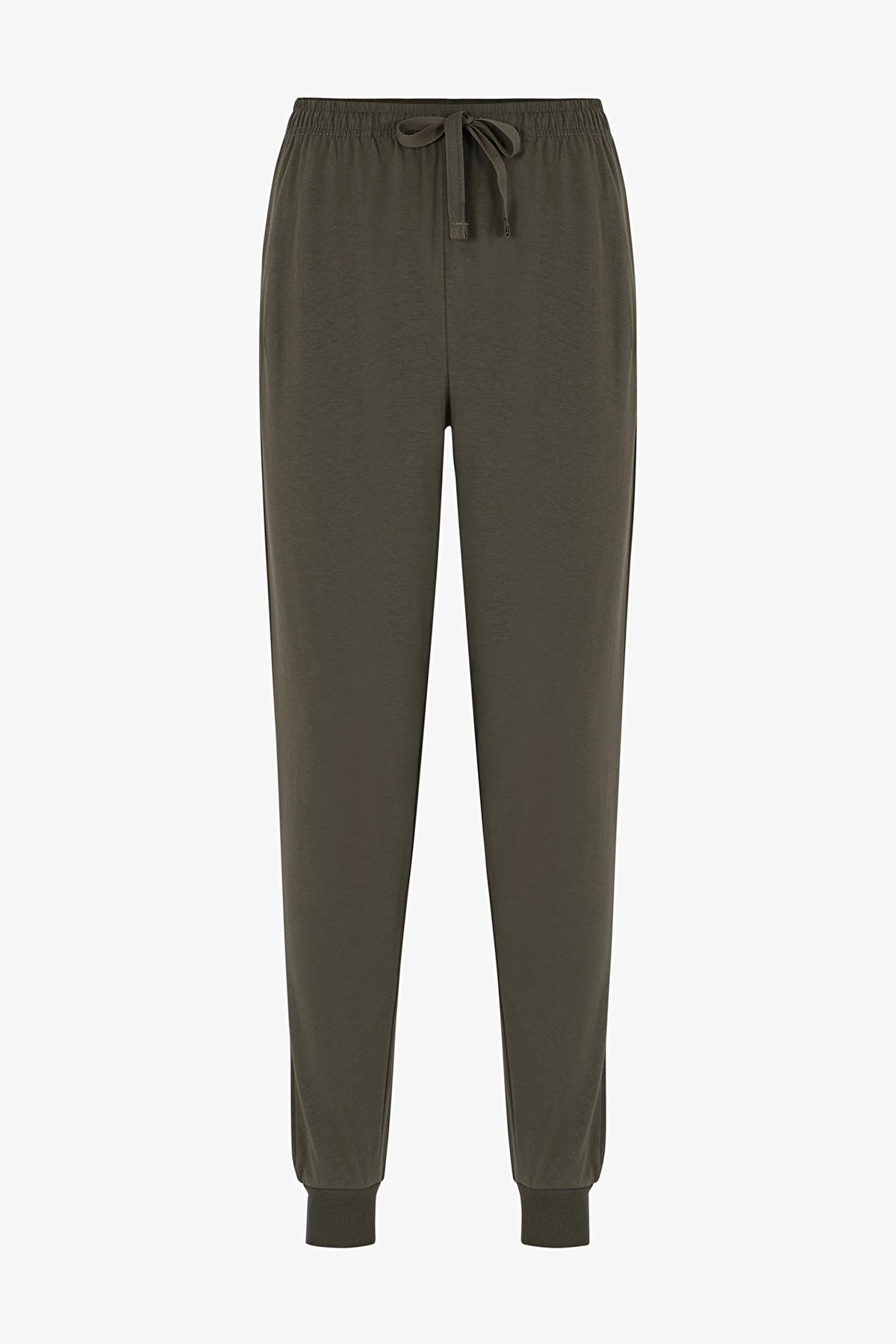 Erkek Moss Çizgili Uzun Kollu Jogger Pijama Takımı