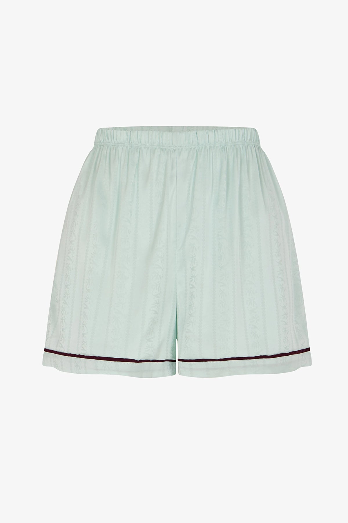 Mint Aurora Saten Çiçekli Şort Pijama Altı
