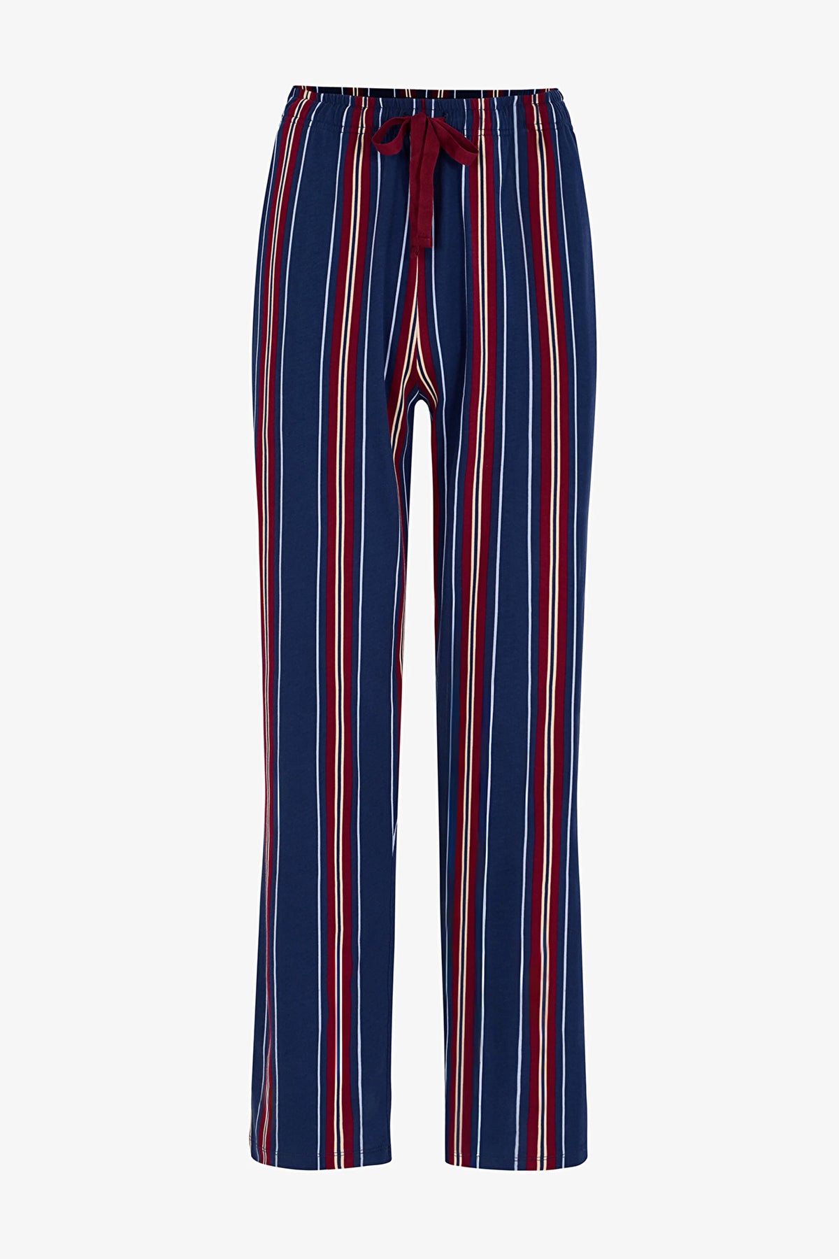Erkek Retro Groove Çizgili Pantolon Kısa Kollu Pijama Takımı