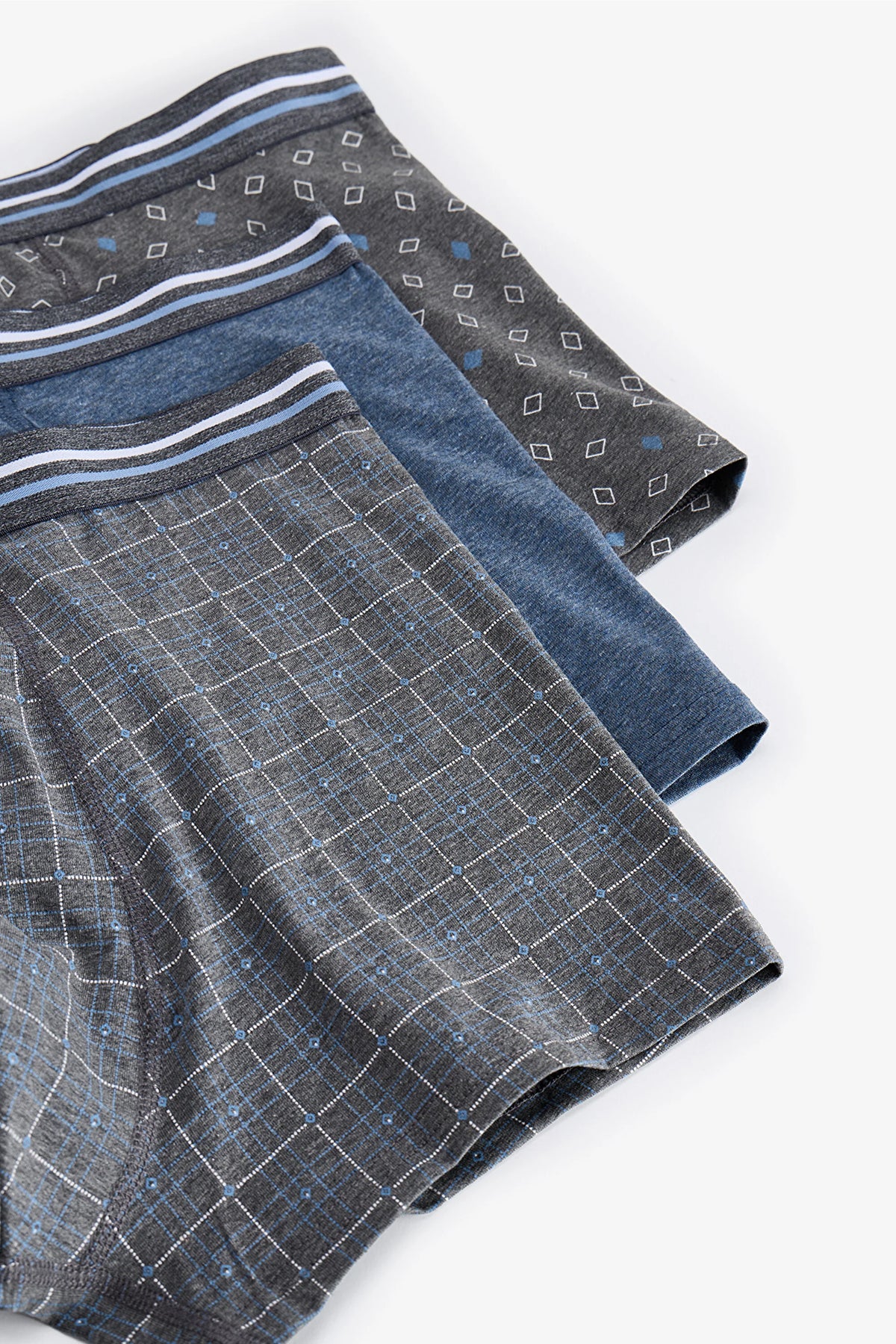 Erkek Blend Çizgili 3'lü Boxer
