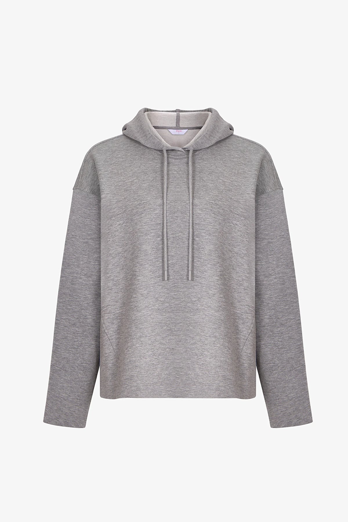 Gri Oversize Kapüşonlu Sweatshirt